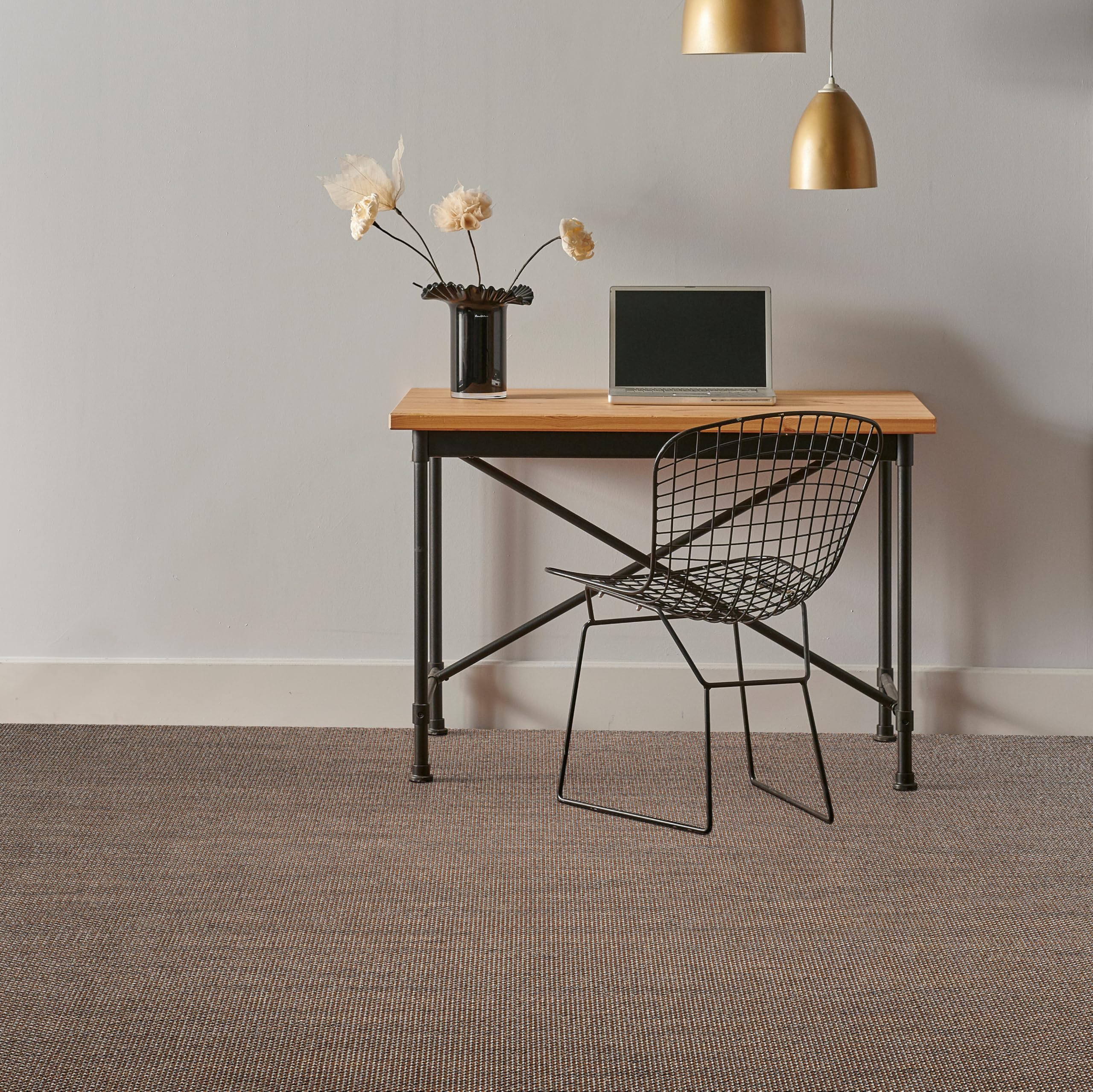STORESDECO Tappeto vinilico in tessuto intrecciato di alta gamma Lavabile antiscivolo ed extrapiatto. Tappeti Premium in materiali di altissima qualità resistenti e facili da pulire 200x250 cm Bronze