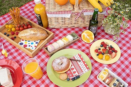 Vista 54 de POSATE Platos de plástico desechables, 60 unidades, 30 platos llanos resistentes de 10.25 pulgadas y 30 platos de postre de 7.5 pulgadas para Rosado