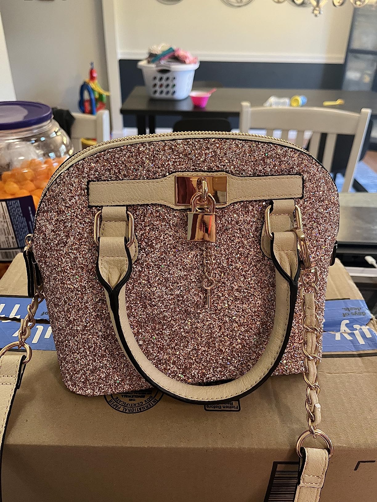 13/mo Finance ALDO Women's Barland Dome Bag, Champagne Buy Now