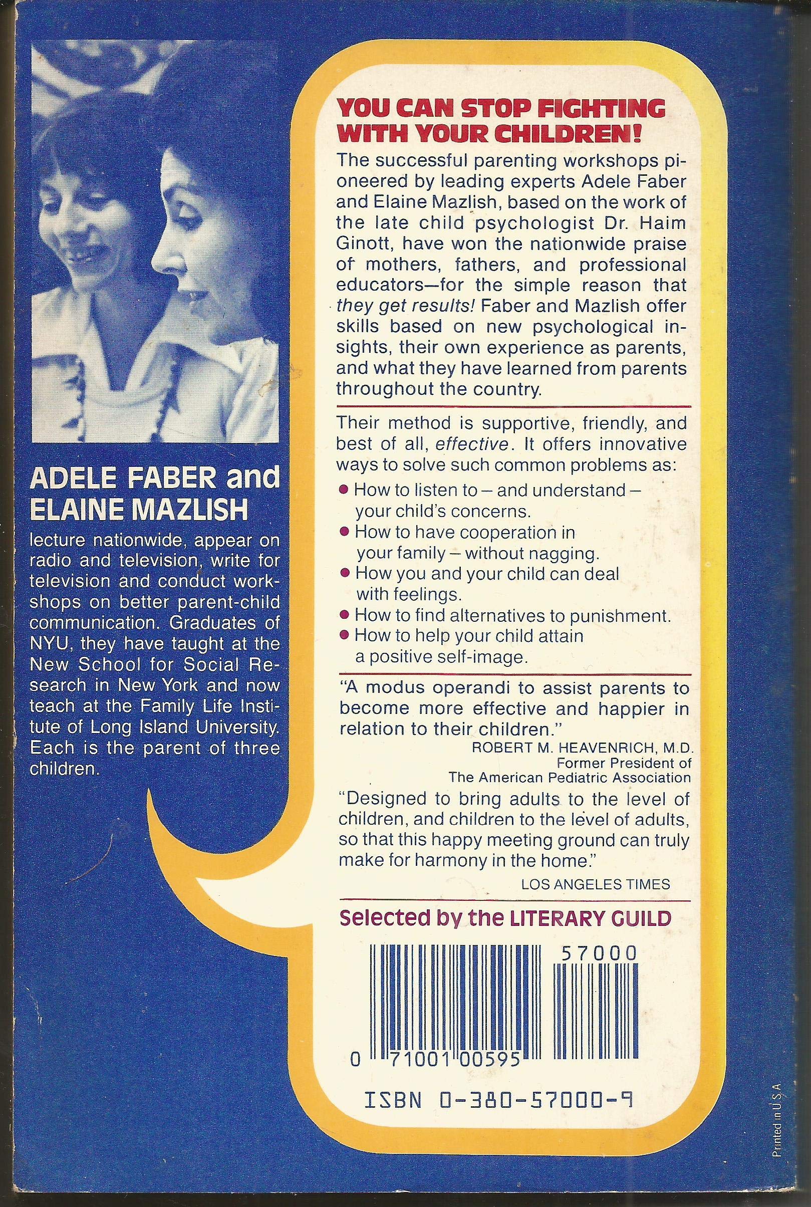 How to Talk So Kids Will Listen and Listen So Kids Will Talk Faber, Adele; Mazlish, Elaine and Coe, Kimberly Ann - PT01