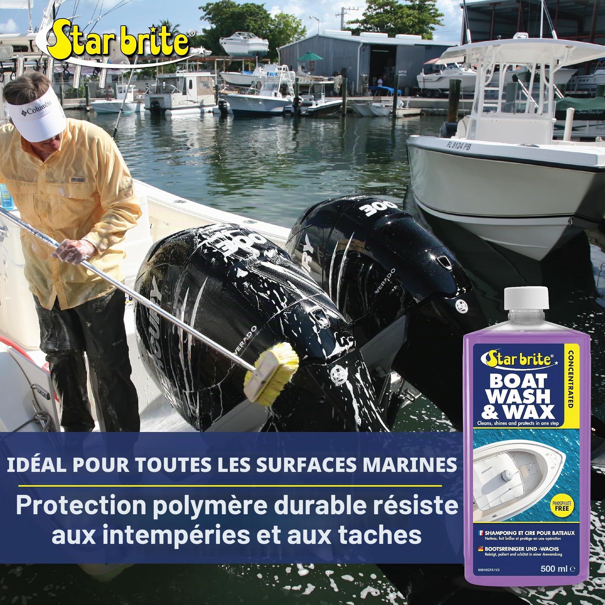Star Brite Boat Wash & Wax - Nettoie, Fait Briller et Protège en Une Seule Étape Facile