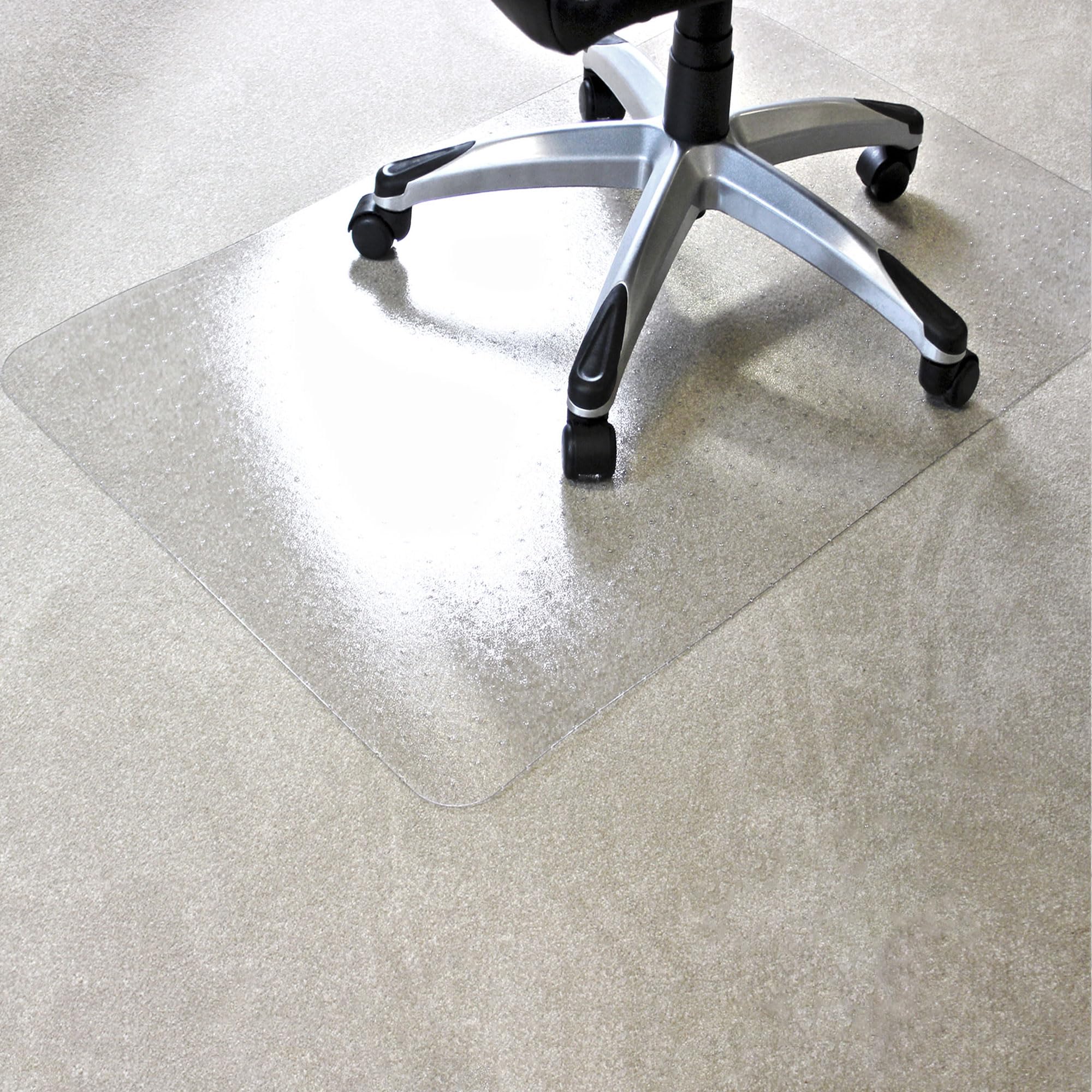 Marvelux große Umweltfreundliche Bürostuhlmatte für Teppichböden 116 x 150 cm - Eco-Friendly Bodenschutzmatte aus veredeltem Polymer - Rechteckige transparente Stuhlunterlage für Bürostühle