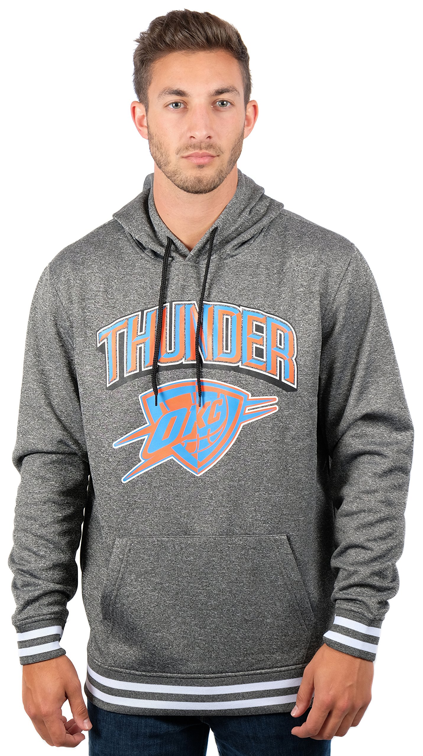 Ultra GameNBA Men's Stripe Soft Fleece Pullover Hoodie Sweatshirt