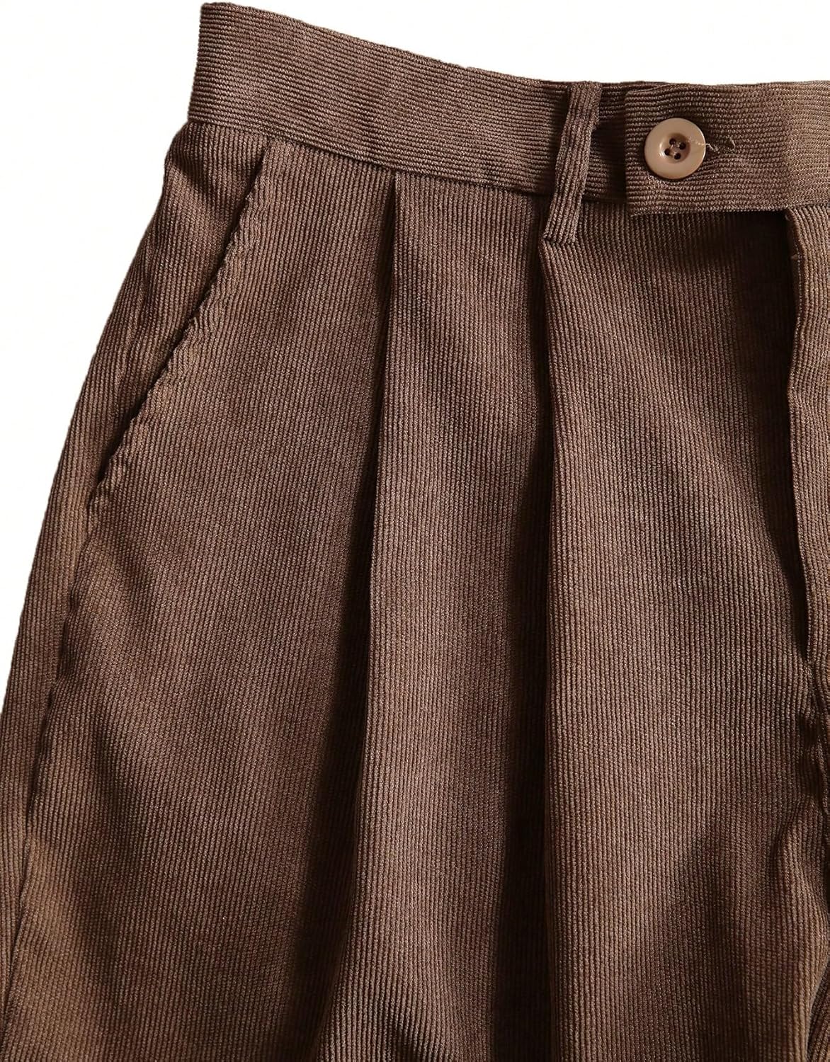 Floerns Men's Slant Pocket Tailored Pants Work Office Fold Pleated Trousers - Image 4