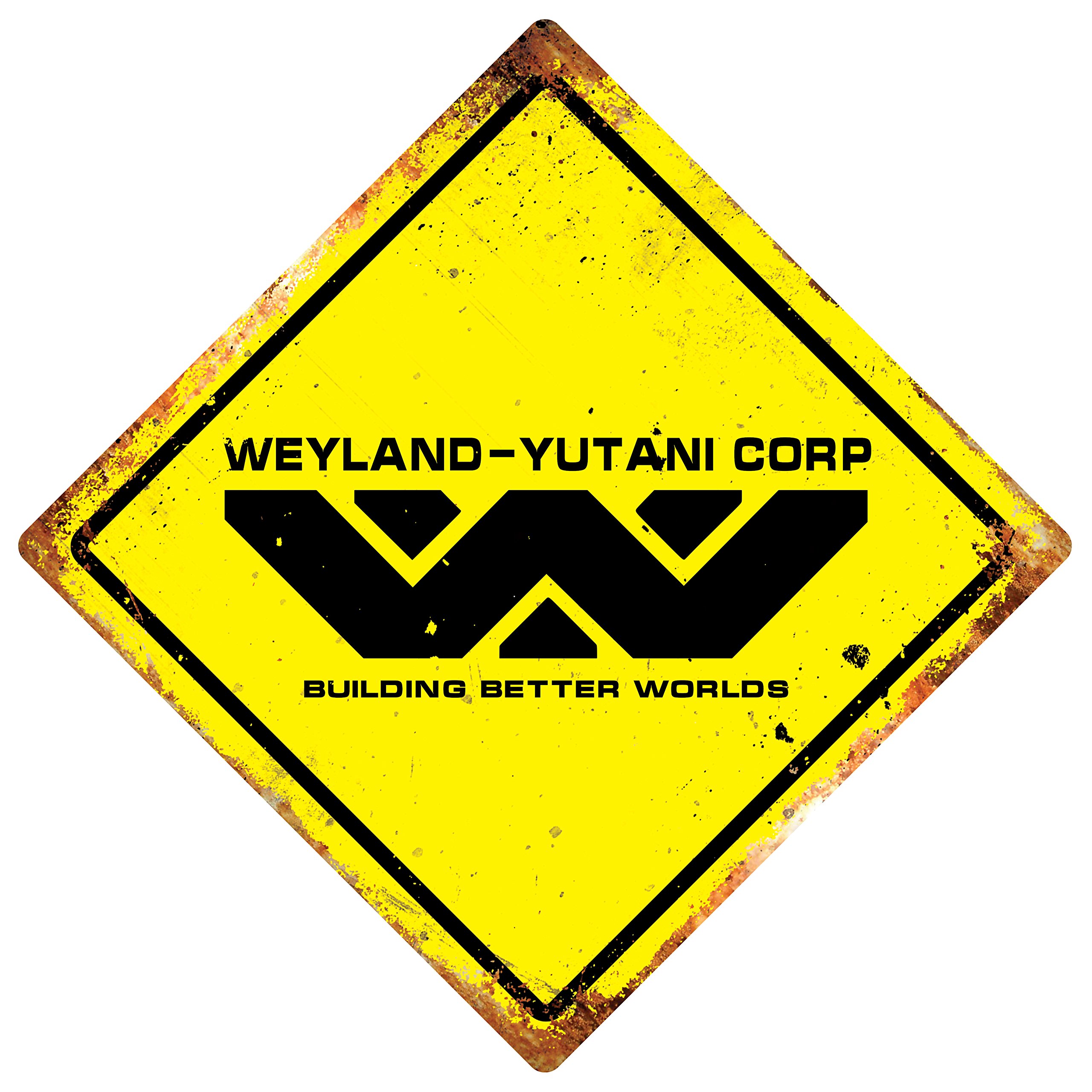 Aimant Réfrigérateur Weyland Yutani - PVC 80x50mm - Motif 'Building Better Worlds' - Déco Geek Alien - Pour Notes Et Mémos