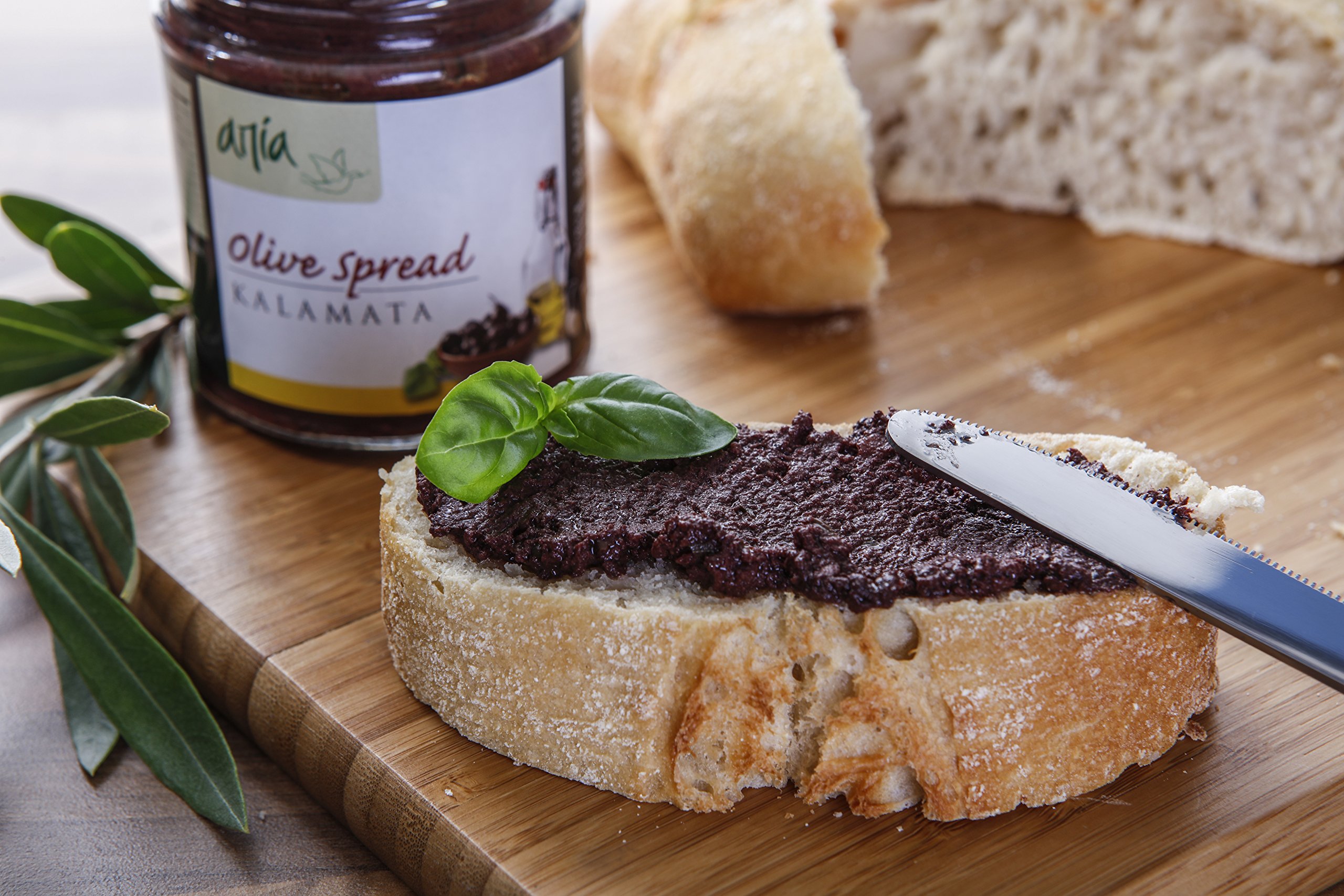 ARISTOS 3tlg griechisches Olivenöl Geschenk-Set mit Bio Essig, Extra Nativem Olivenöl & Schwarzer Tapenade im Geschenkkarton