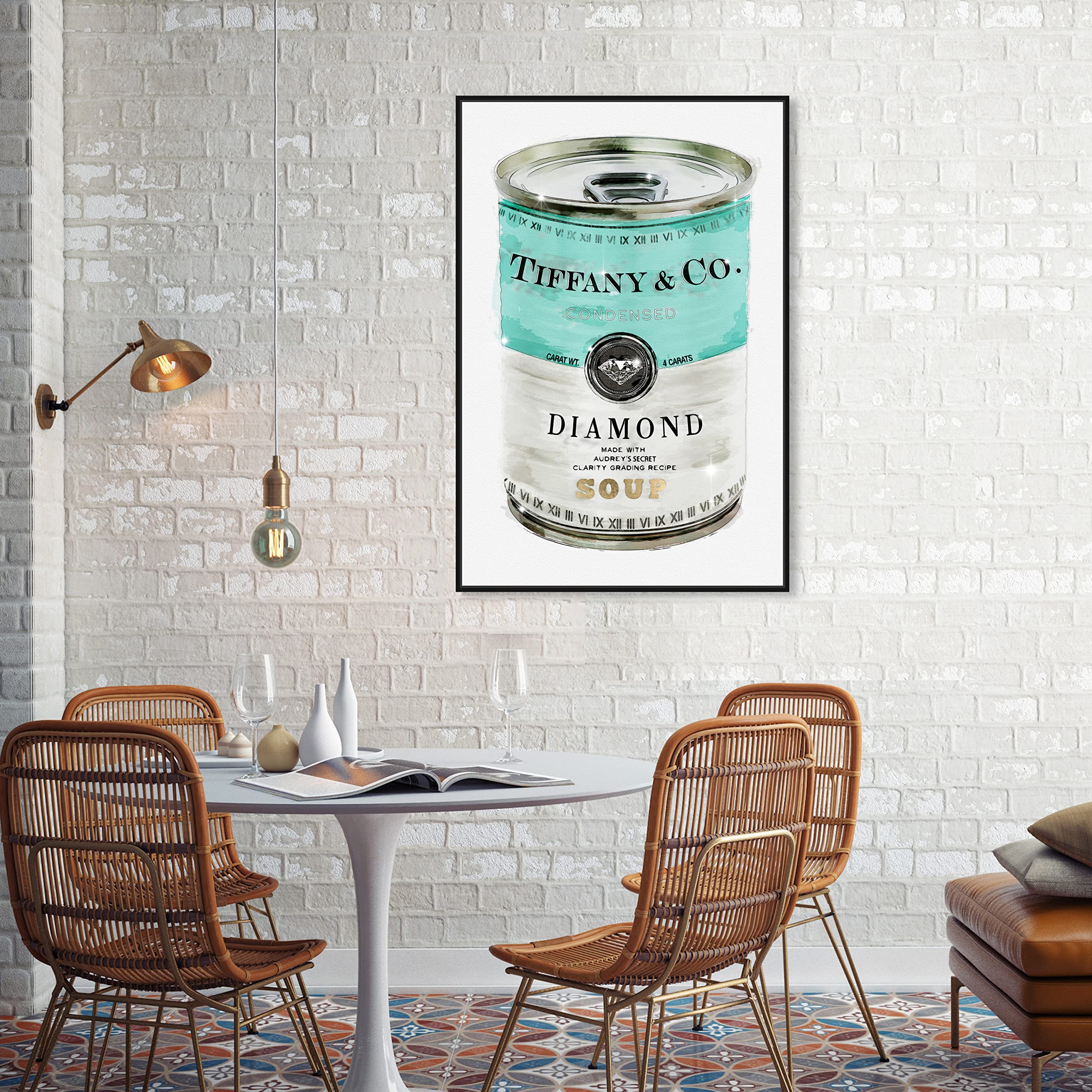 The Oliver Gal Artist Co. Priceless Can' Framed Fashion Wall
