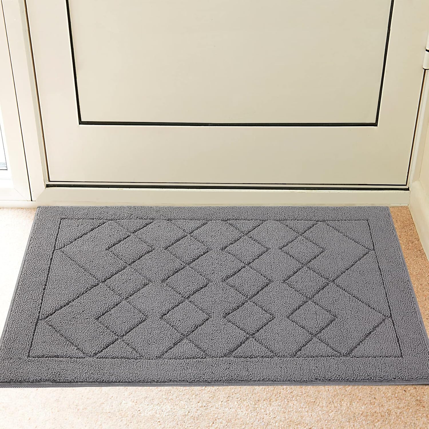 REFETONE Indoor Doormat, Premium Front Back Door Rug Rubber Backing Non Slip Door
