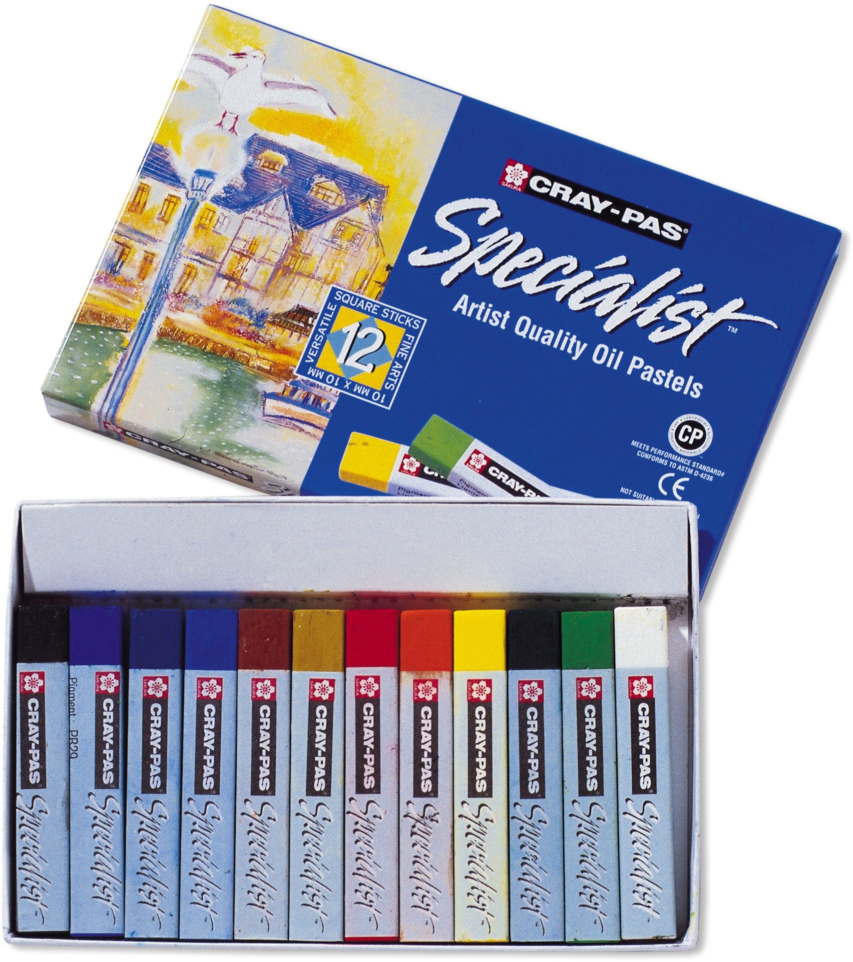 SAKURA Cray-Pas Specialist Oil Pastel Set - Soft Pastels for Artists 12 Colors