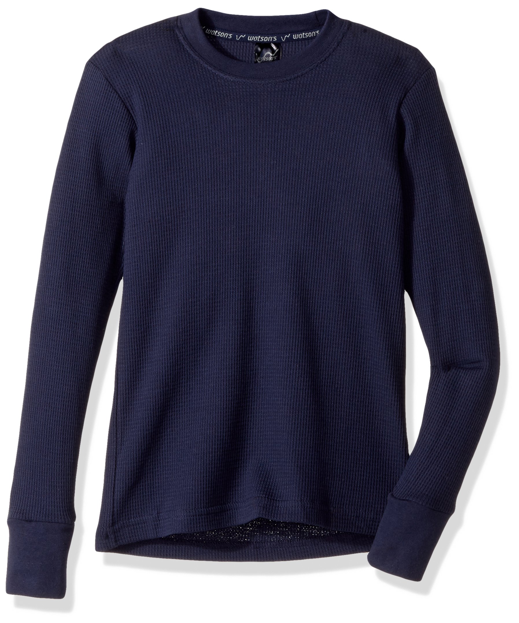 Watson's Boys Waffle Long Sleeve Top, Navy, Small