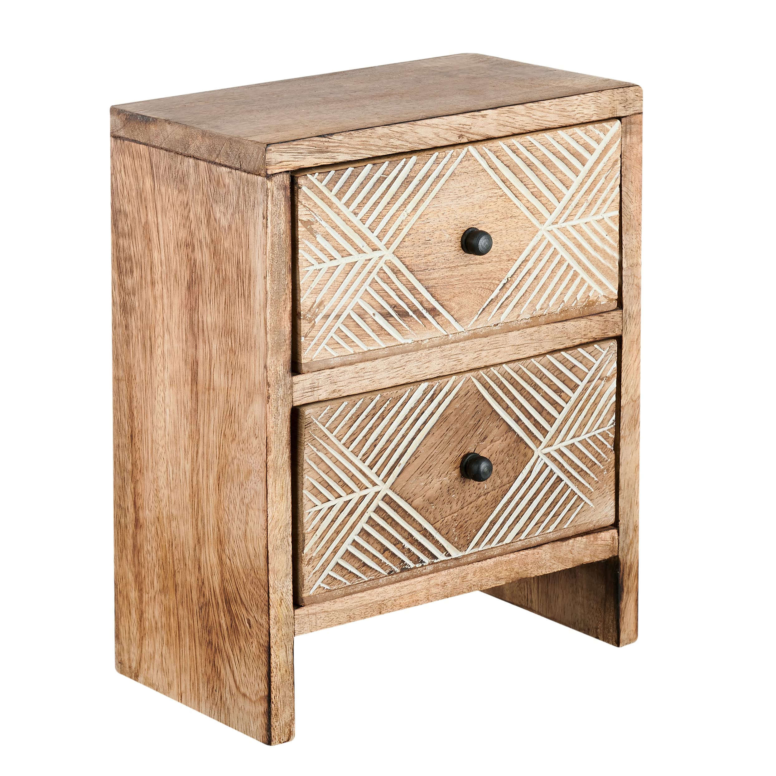 Buy Double Chest Drawer Line Design White Wash Small Chest Drawer Wood