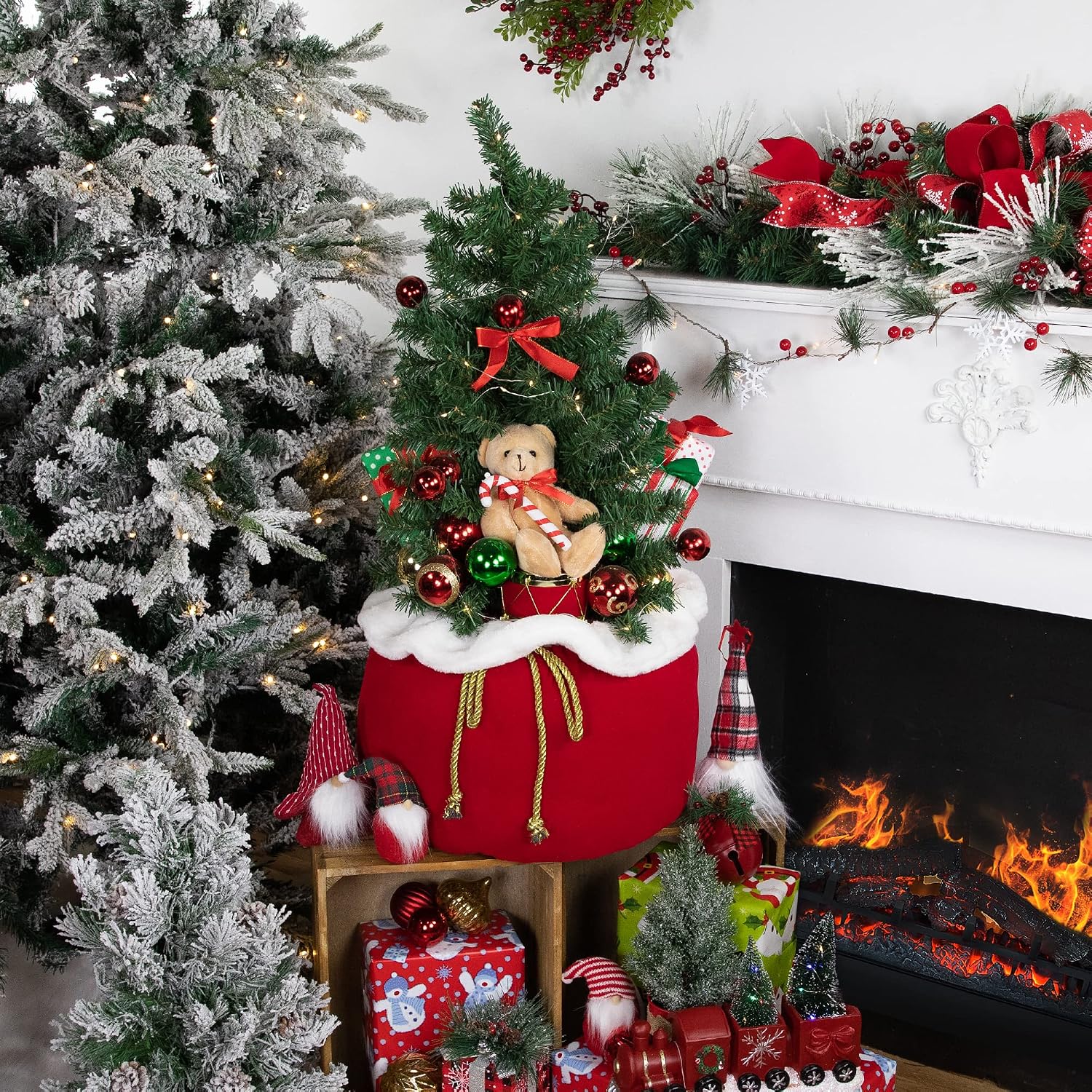 Northlight 32" LED Lighted Santa's Sack Decoration