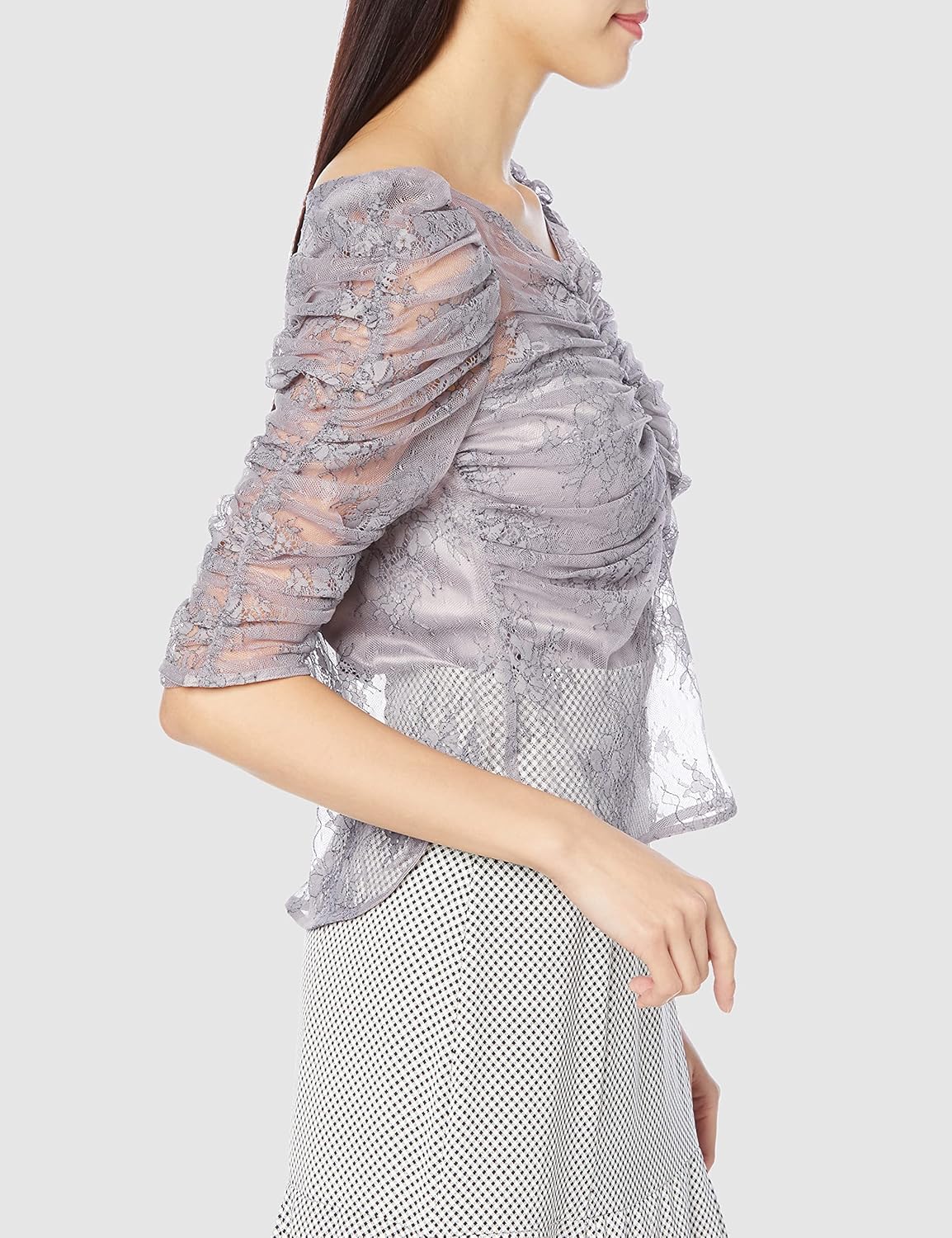 Amazon | [スナイデル] レースギャザーディテールブラウス SWFB231124  