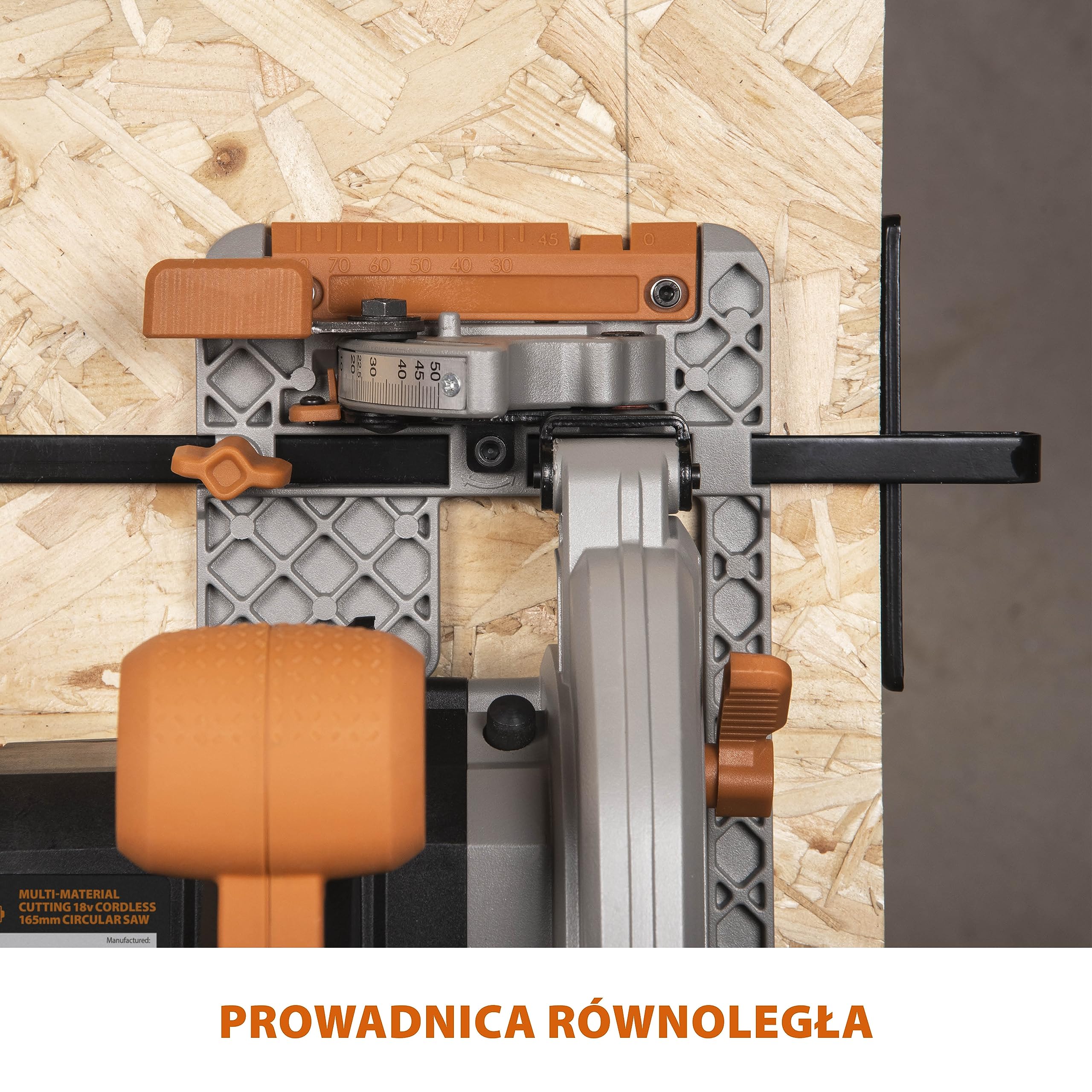 Evolution Power Tools Bezprzewodowa piła tarczowa R165CCS-Li do cięcia różnych materiałów, drewna, plastiku, metalu itd., tarcza 165 mm w zestawie, 3 lata gwarancji, akumulator i ładowarka w zestawie