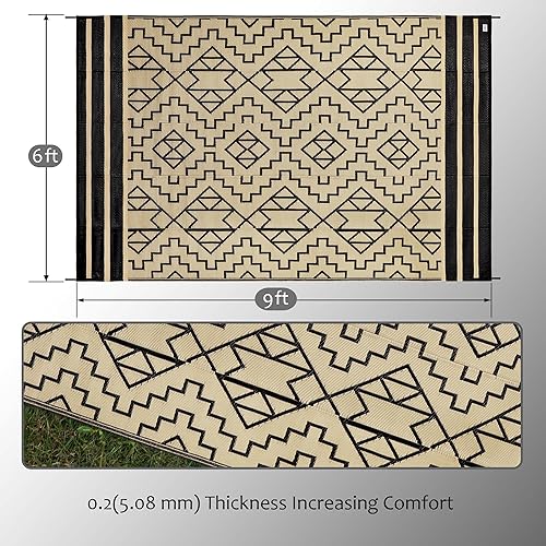 Miniatura 194 de SAND MINE Alfombras reversibles, alfombra de paja de plástico, alfombra de área moderna, alfombra de pavimento grande y alfombra para exteriores