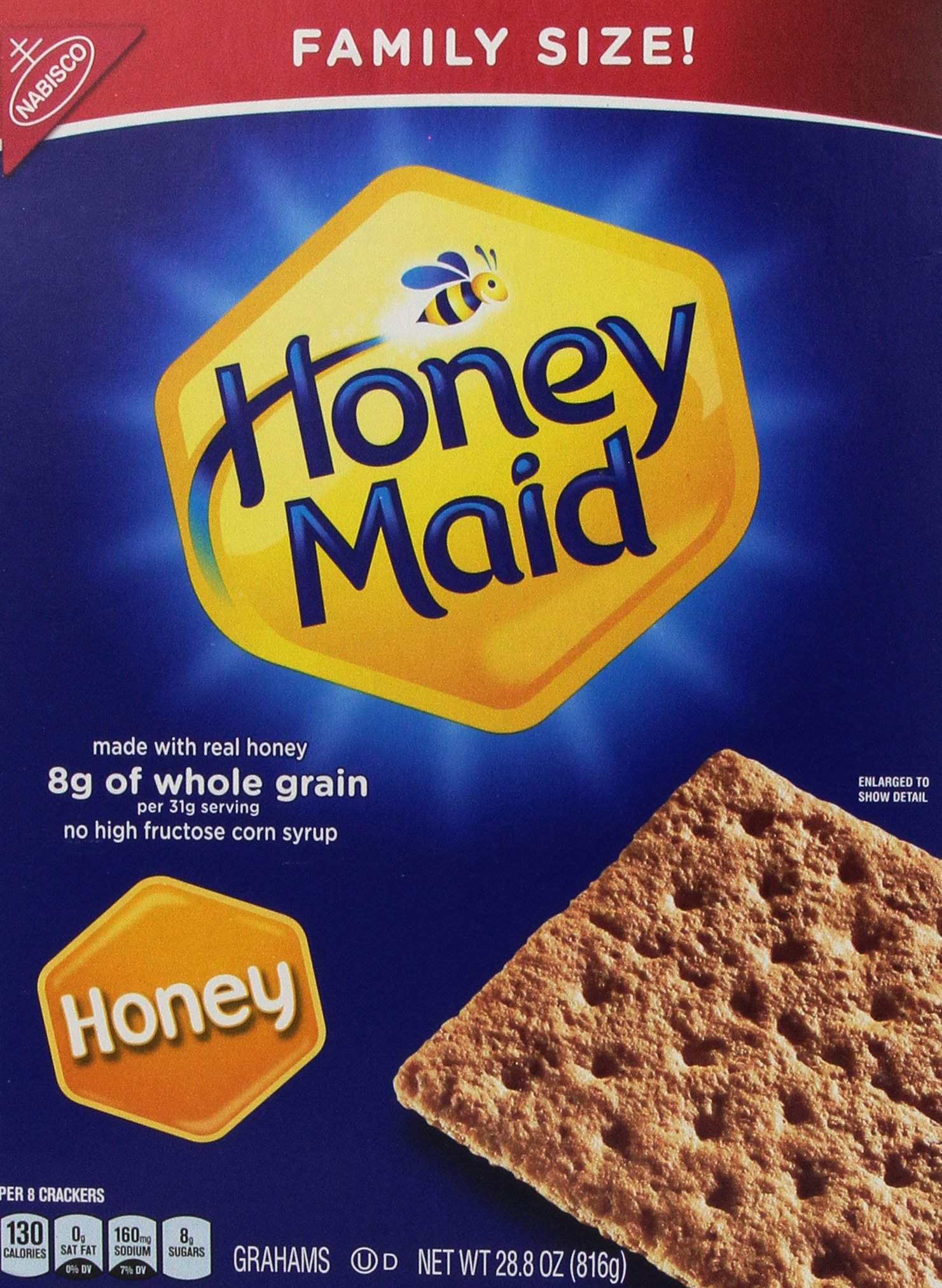 Nabisco Honey Maid honey grahams, 6 stay fresh packs inside 28.8-oz