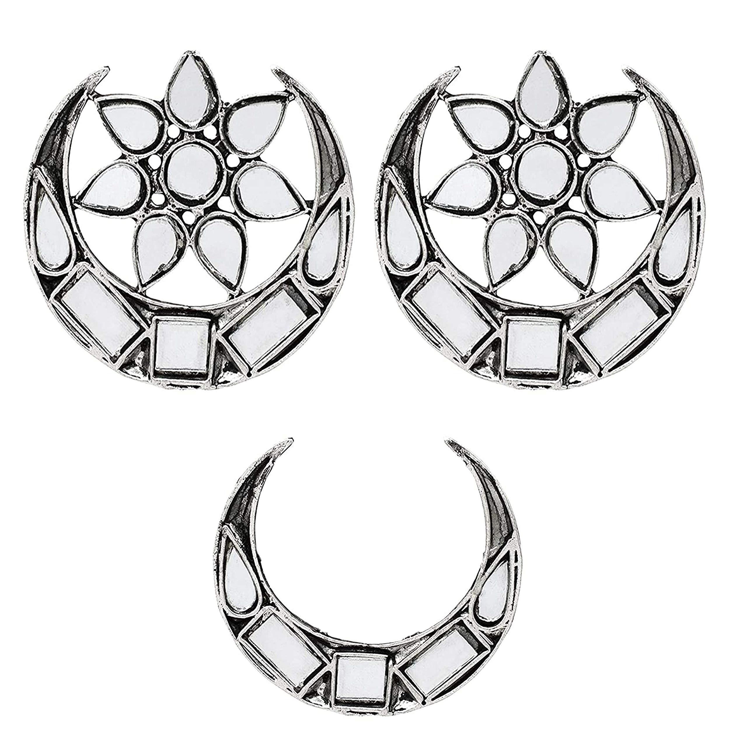 Total Fashion Traditional Oxidized Silver Base Metal Stud Earrings for Women, Silver (B08FRRKKVC) Amazon Price History, Amazon Price Tracker
