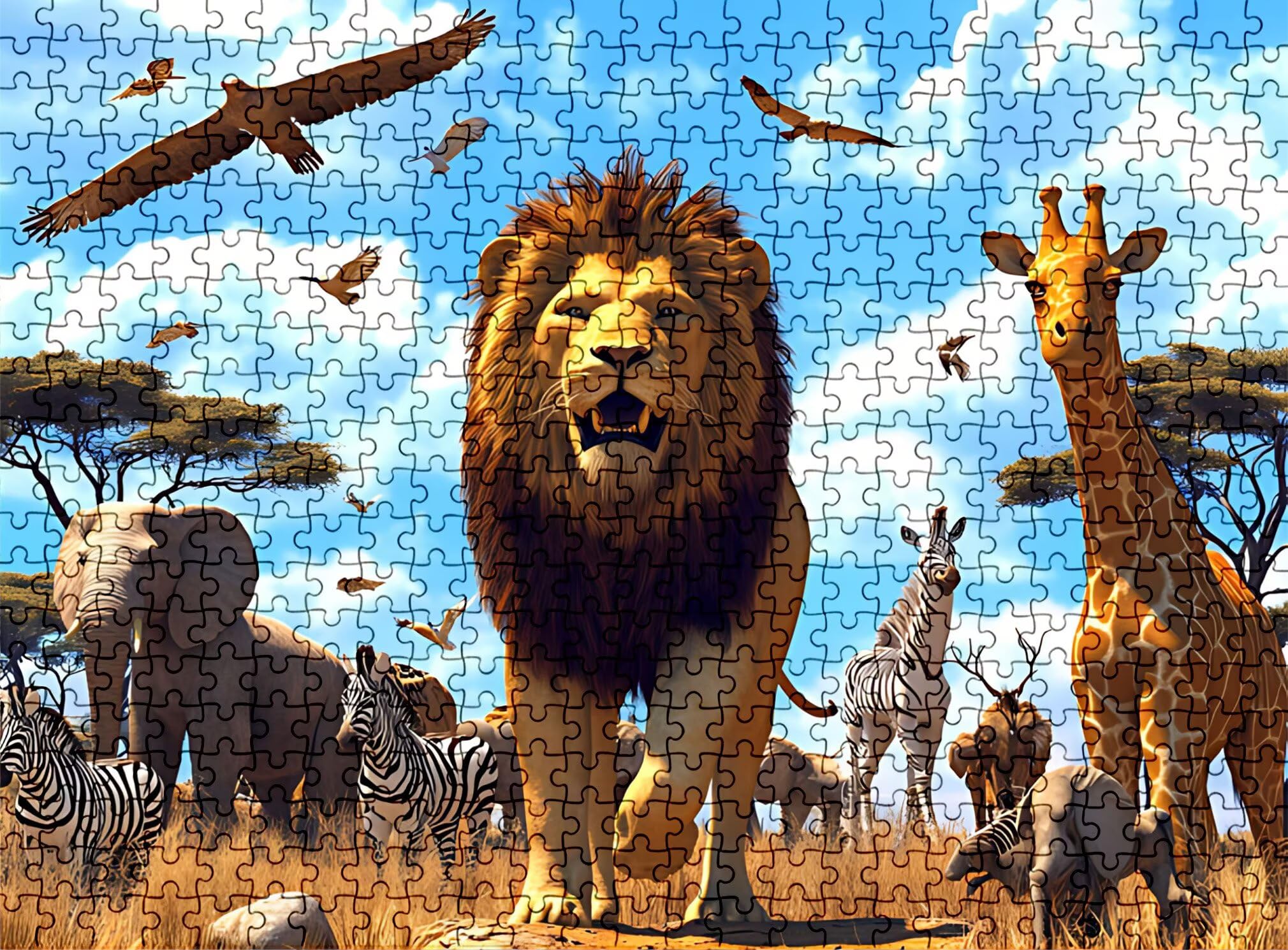 Puzzle 1500 Teile, Holzpuzzle Erwachsene Afrika Tier Impossible Klassische Jigsaw Puzzles 87 x 57 cm, Familien Spiel, Puzzle Stressabbau Denkspiel, Puzzle-Liebhaber w0-182