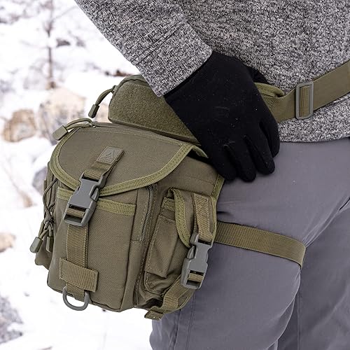 Miniatura 3 de Voyager - Bolsa de pierna resistente a la intemperie, carcasa exterior Cardura  Para caza o senderismo  Cintura ajustable y correa de pierna caída,