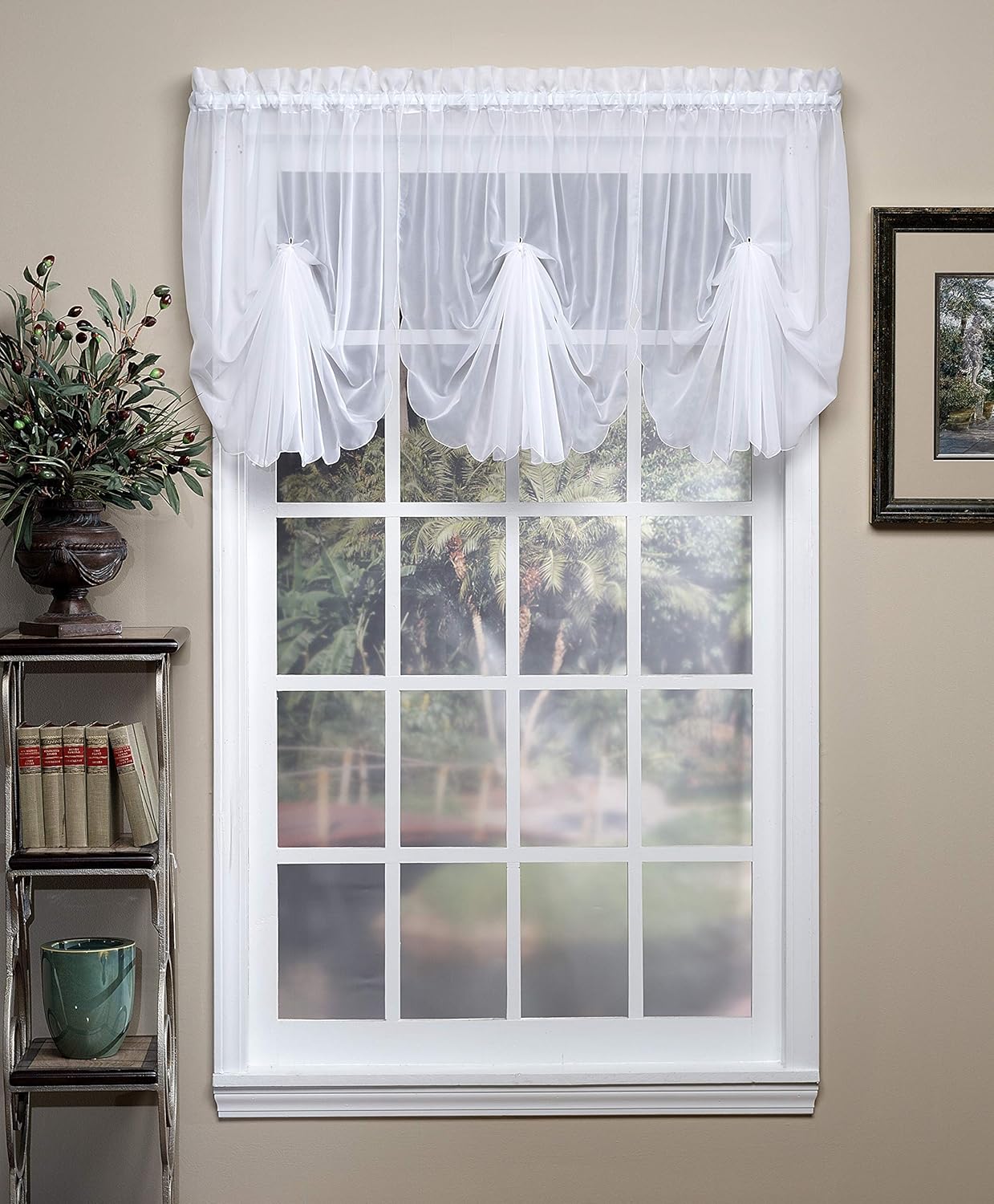 Emelia Voile Sheer Curtain Collection by Today's Curtain (Ecru, 60" W x 120" L Rod Pocket PanelFan)
