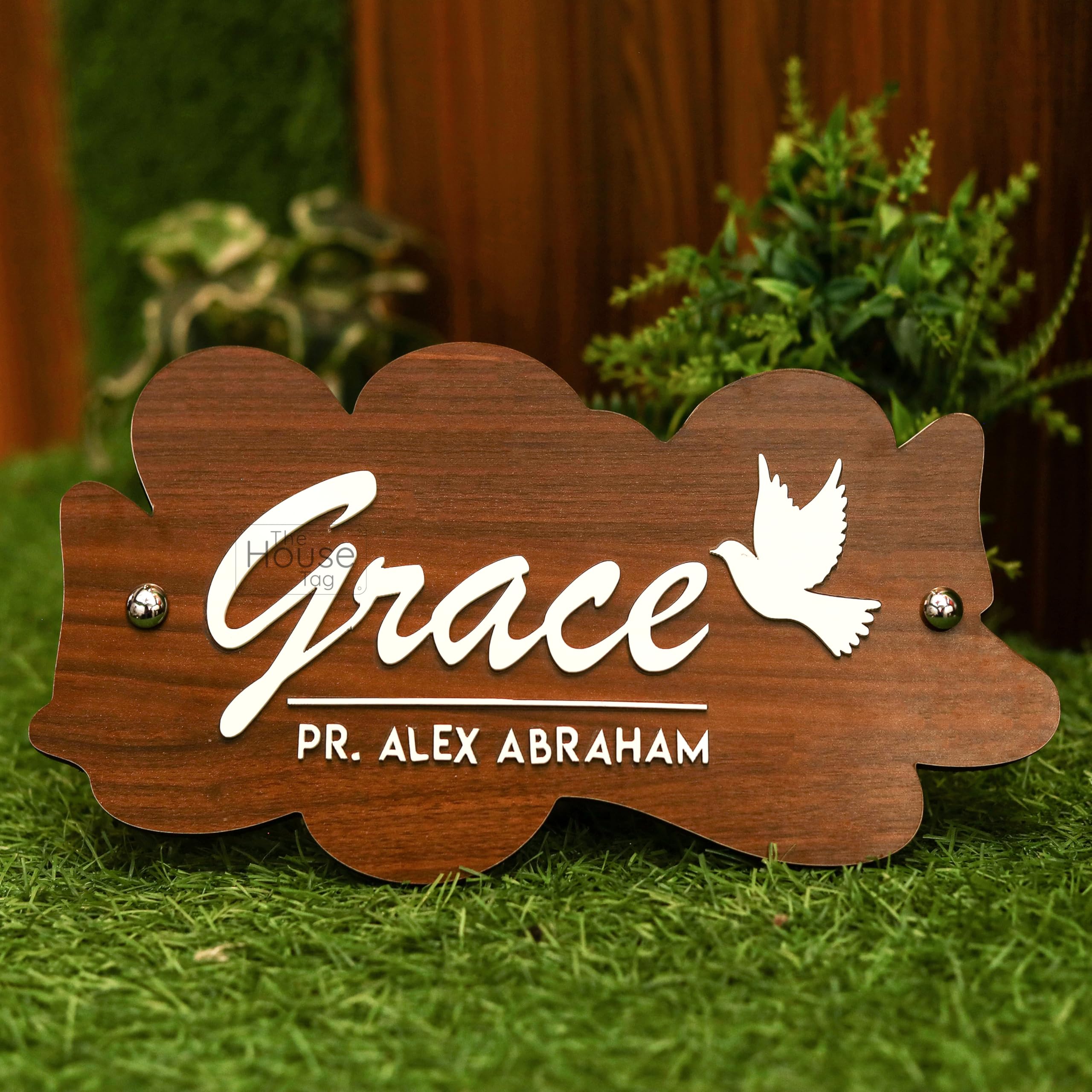 Name plate for home entrance outdoor | Name plate | Wood Personalized NamePlate with 3D Letters | Door nameplates | Custom NamePlate For Home, Office and Outdoor Entrance | 15X30 cm | Wooden | Housewarming Gifts | White Acrylic 3D Letters — Amazon image 12