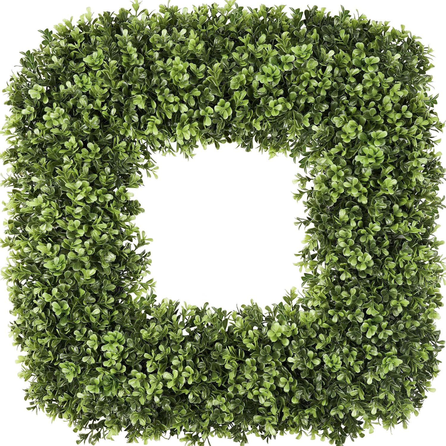 24 Inch Large Boxwood Wreath, Spring Summer Artificial Green Wreaths for Front Door Farmhous Wedding Window Hanging Wall All Year Round Indoor & Outdoor St Patrick's Day Decor