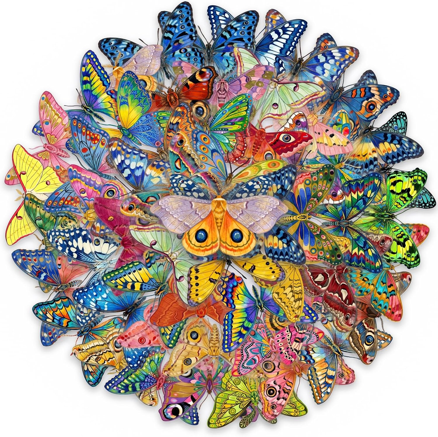 50Pcs Butterfly Stickers, Fantasy Aesthetic Stickers for Photo Album, Laptop, Kindle, Scrapbooking, Planner, Journal, Water Bottle, Waterproof PET Transparent Decals