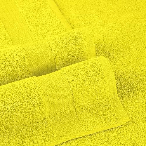 Miniatura 5 de Elegant Comfort Juego de 6 toallas de algodón de alta calidad, incluye 2 toallas faciales, 2 toallas de mano y 2 toallas de baño, 100% algodón