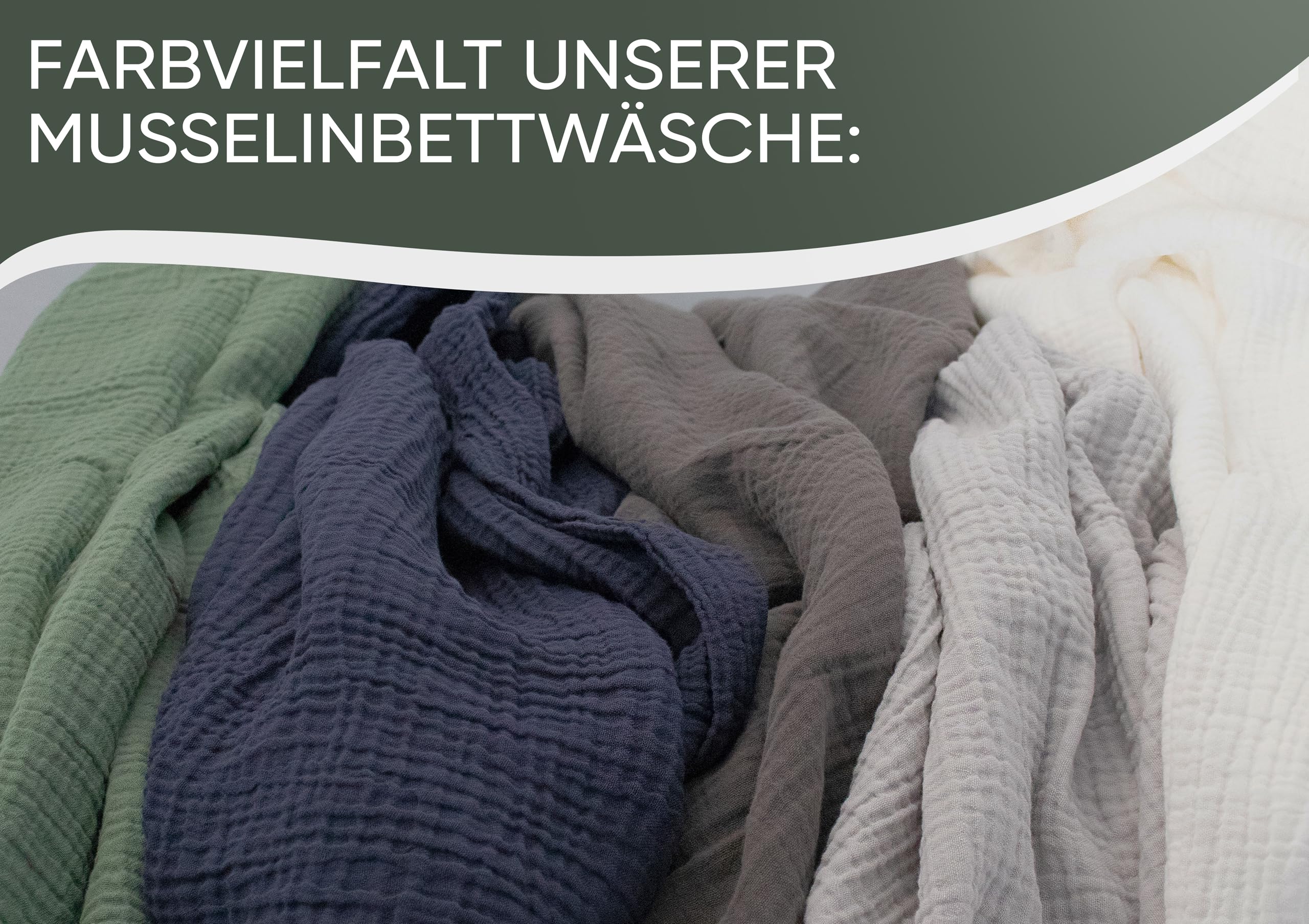 jilda-tex Bio-Bettwäsche Musselin Medina 100% Bio-Baumwolle Knitterlook Bügelfrei Uni Made in Green (Dunkelgrau, 135x200 + 80x80 cm)