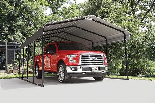 Miniatura 14 de Arrow Shed s Tienda Exclusive - Cochera de calibre 29 de 12 x 20 x 7 pies con paneles de techo de acero galvanizado y kit de gabinete, carbón