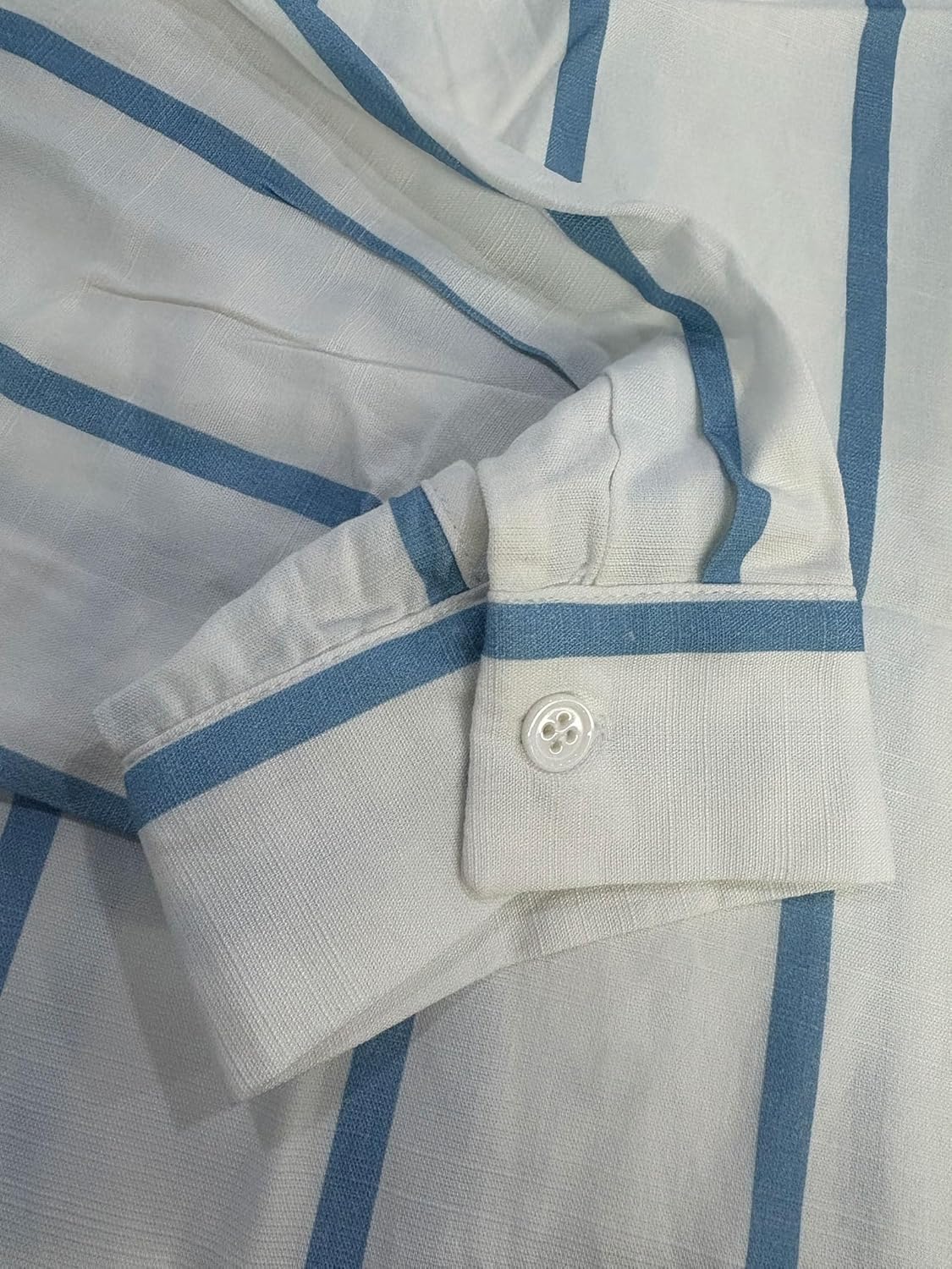 CHARTOU Women Summer Causal Stripe Tunic Dress Loose Button Down Shirt Short Dress with Belt - Image 4