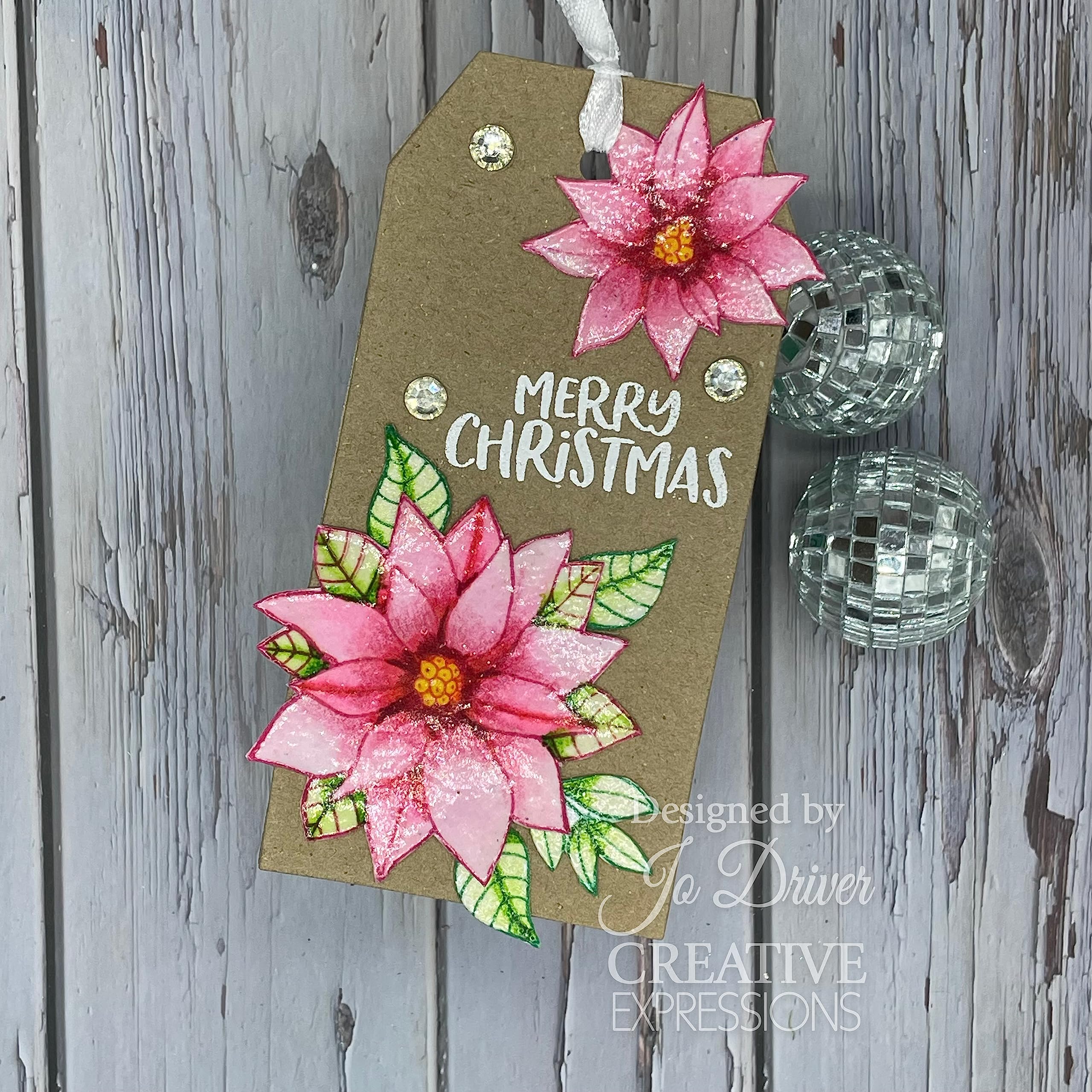 Creative Expressions Jane's Doodles Clear Stamp Set-Poinsettia, 6 in x 8 in - Image 3