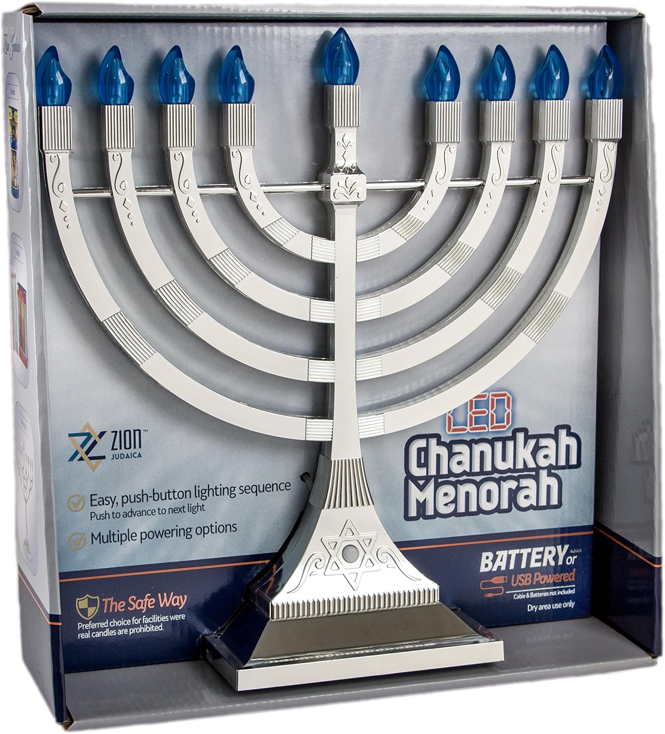 Menorá Eléctrica De Hanukah Usb Con Luces Led Decorativas | Envío Gratis