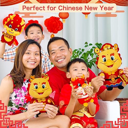 Miniatura 7 de KDJFIIH Juguete de peluche de dragón chino, 1