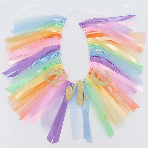 Miniatura 6 de Cartel para silla alta de arcoíris pastel, recuerdo de decoración de primer cumpleaños, telón de fondo de fotos de primer cumpleaños, una pancarta,