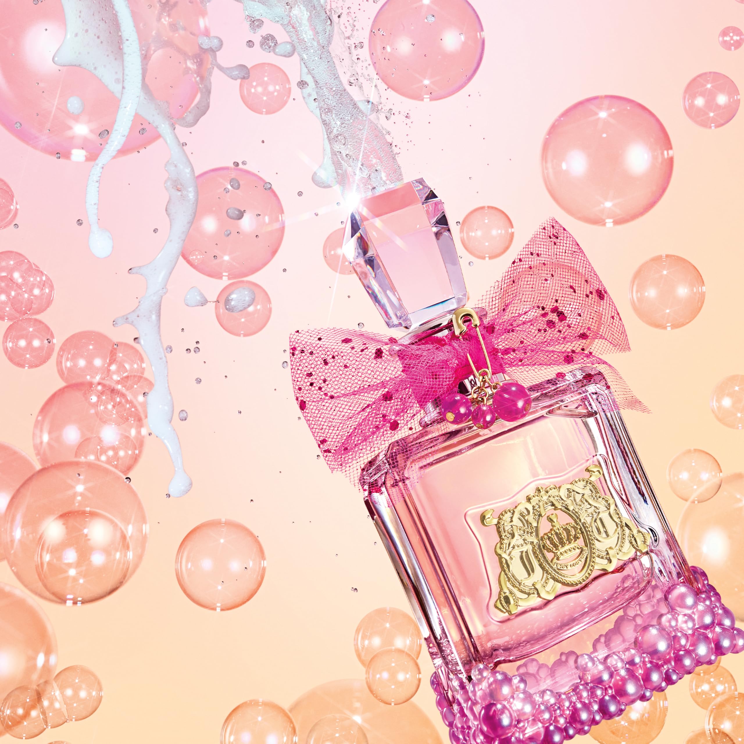 Juicy Couture - Viva La Juicy Le Bubbly Eau de Parfum Spray, Fragancia Floral con Notas de Gardenia, Jazmín y Orquídea de Vainilla, Perfume con Aroma a Champán para Mujer, 50 ml