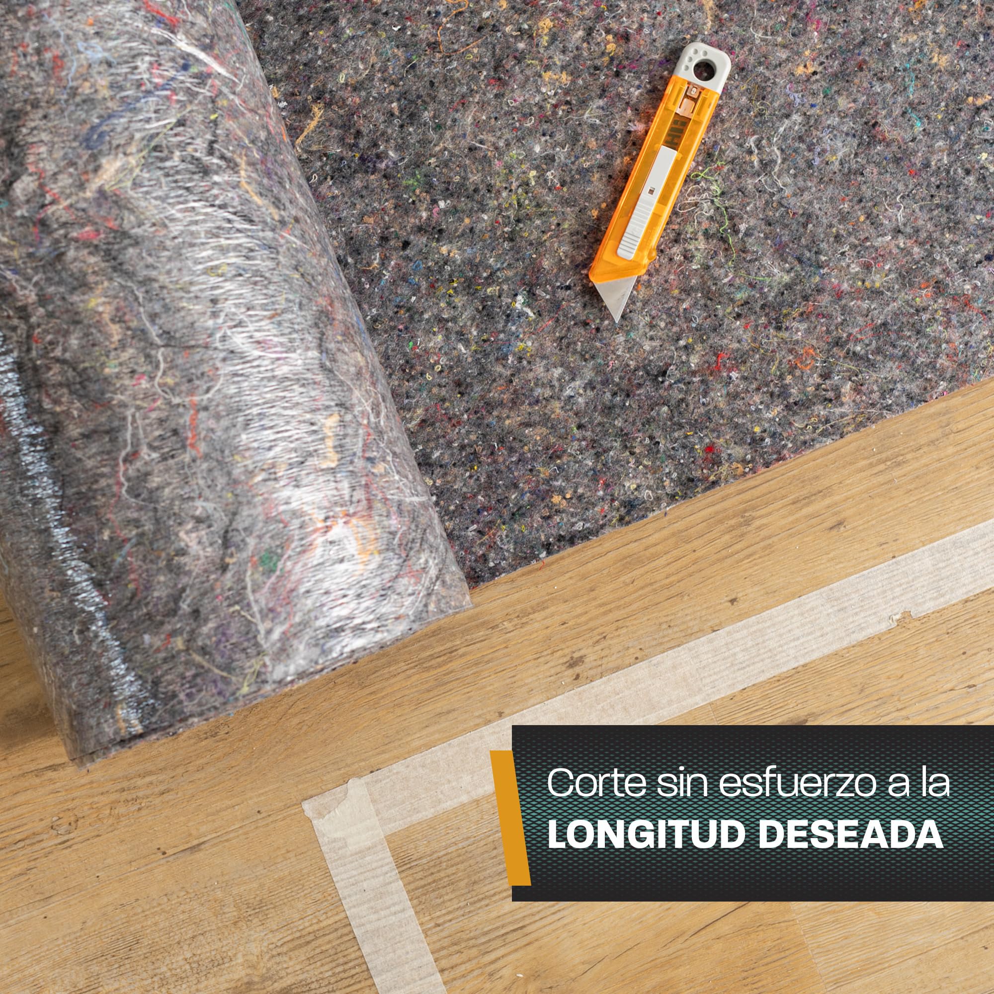 Hinrichs Moqueta Pintor 50 m 180g/m² - Manta Pintor Suelo - Manta Mudanza para Suelo con Capa Antideslizante de PE- Plastico Pintor para Pintores y Trabajos de Bricolaje en Casa
