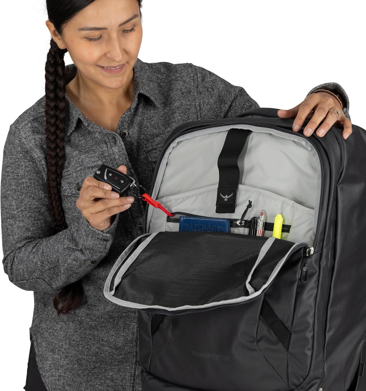 Osprey Transporter Wheeled Carry-On, Raven Black - Image 9