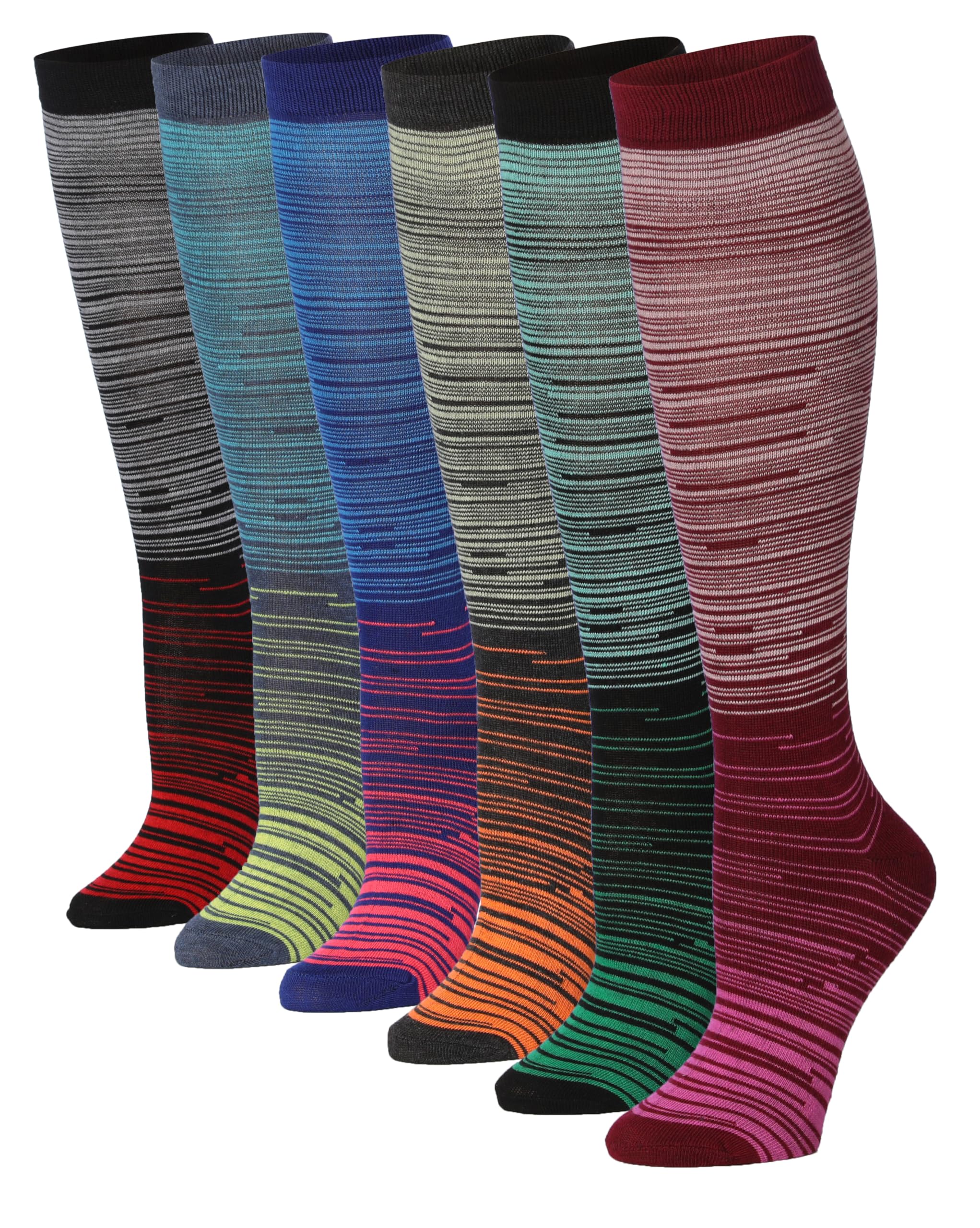 Tipi Toe Damen 6 Paar bunt gemusterte Kniestrümpfe - Bild 5 von 6