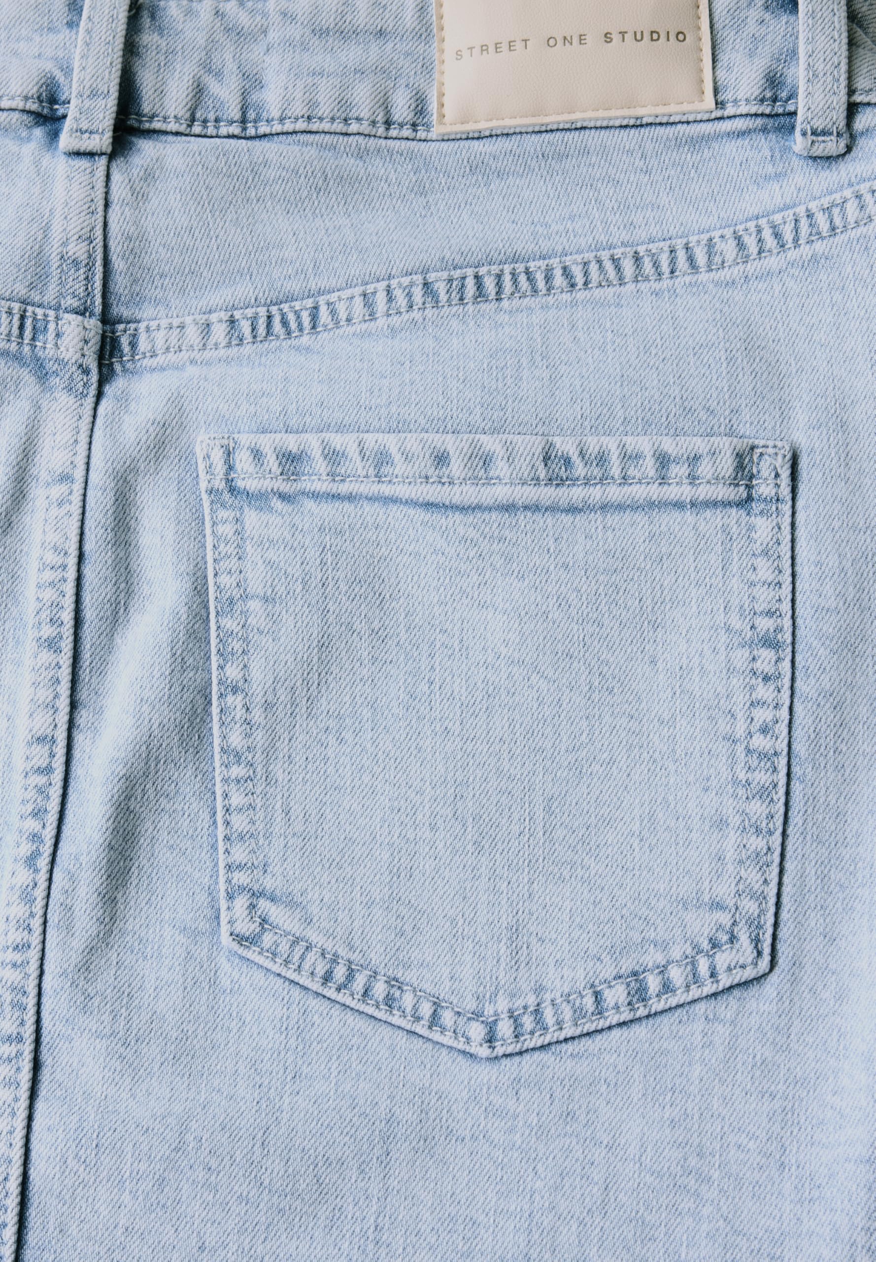Street One Studio Damen Jeansrock im Bleached-Look
