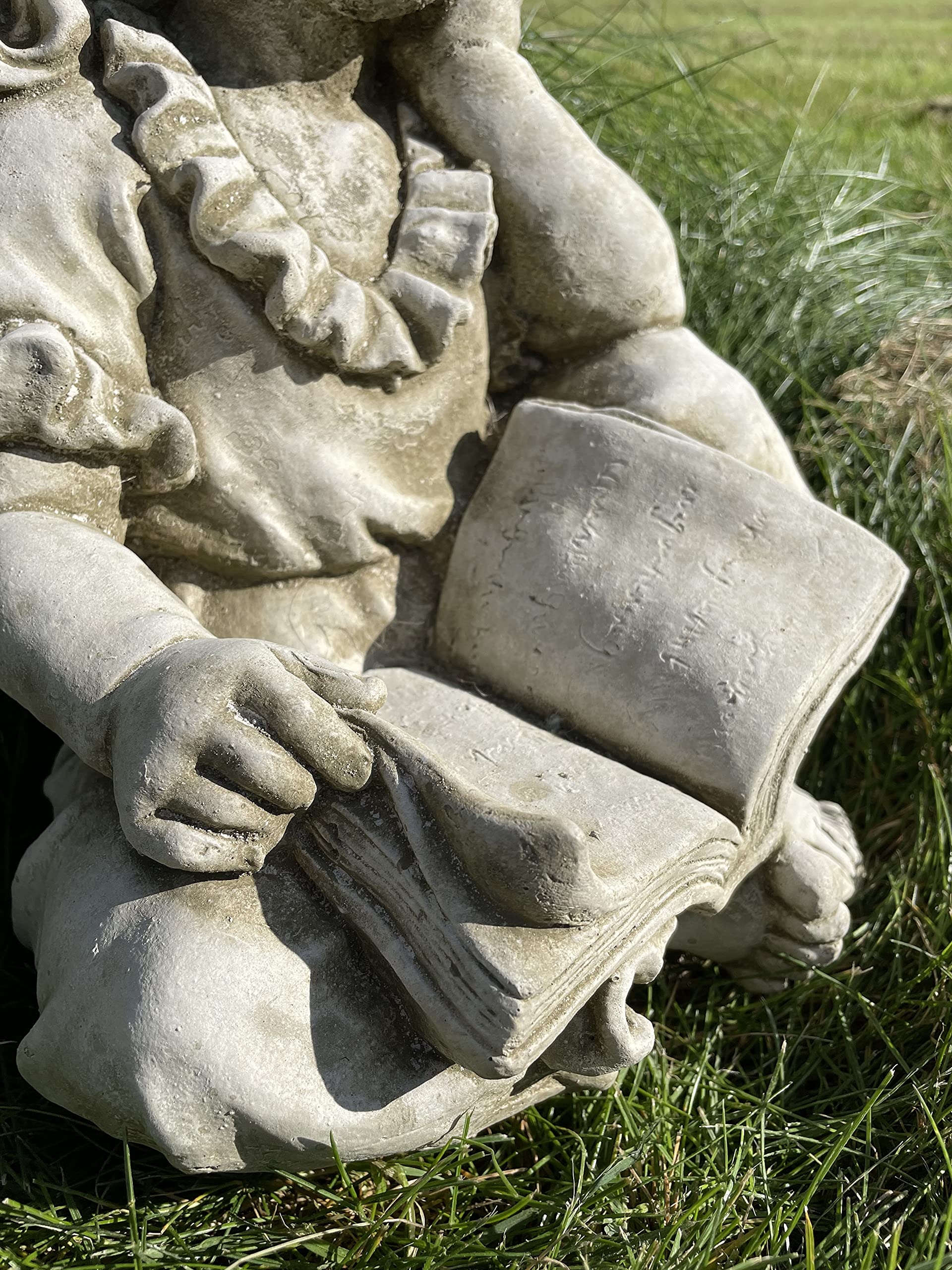 Statue de fille en train de lire | Pierre reconstituée Décoration de jardin classique en béton