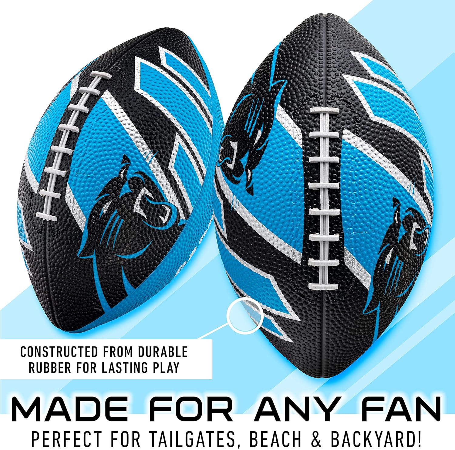 Franklin Sports NFL Team Footballs - Rubber Youth Mini Balls for All Teams - Kids 8.5" Football + Air Pump Sets - Official NFL Licensed