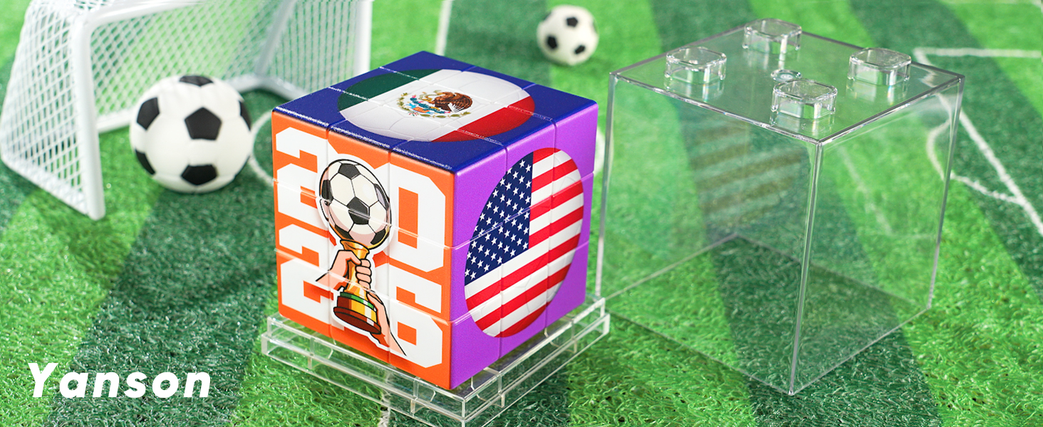 Amazon.com: 2026 World Soccer Cup Themed 3x3 Cube Puzzle, Football