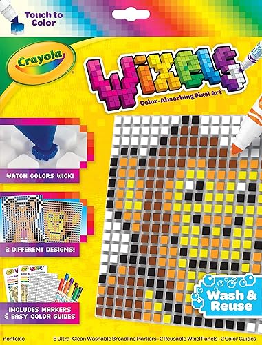 Crayola Wixels - Kit de actividades de animales, juego de colorear Pixel Art, regalo para niños, edades de 6, 7, 8, 9 años