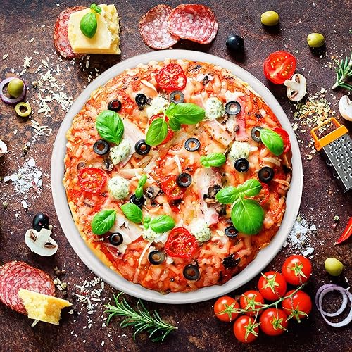 Miniatura 7 de 4 piezas de 10 pulgadas de malla redonda sin costuras para pizza, pantalla de pizza de malla de aluminio, bandeja para hornear para el hogar,