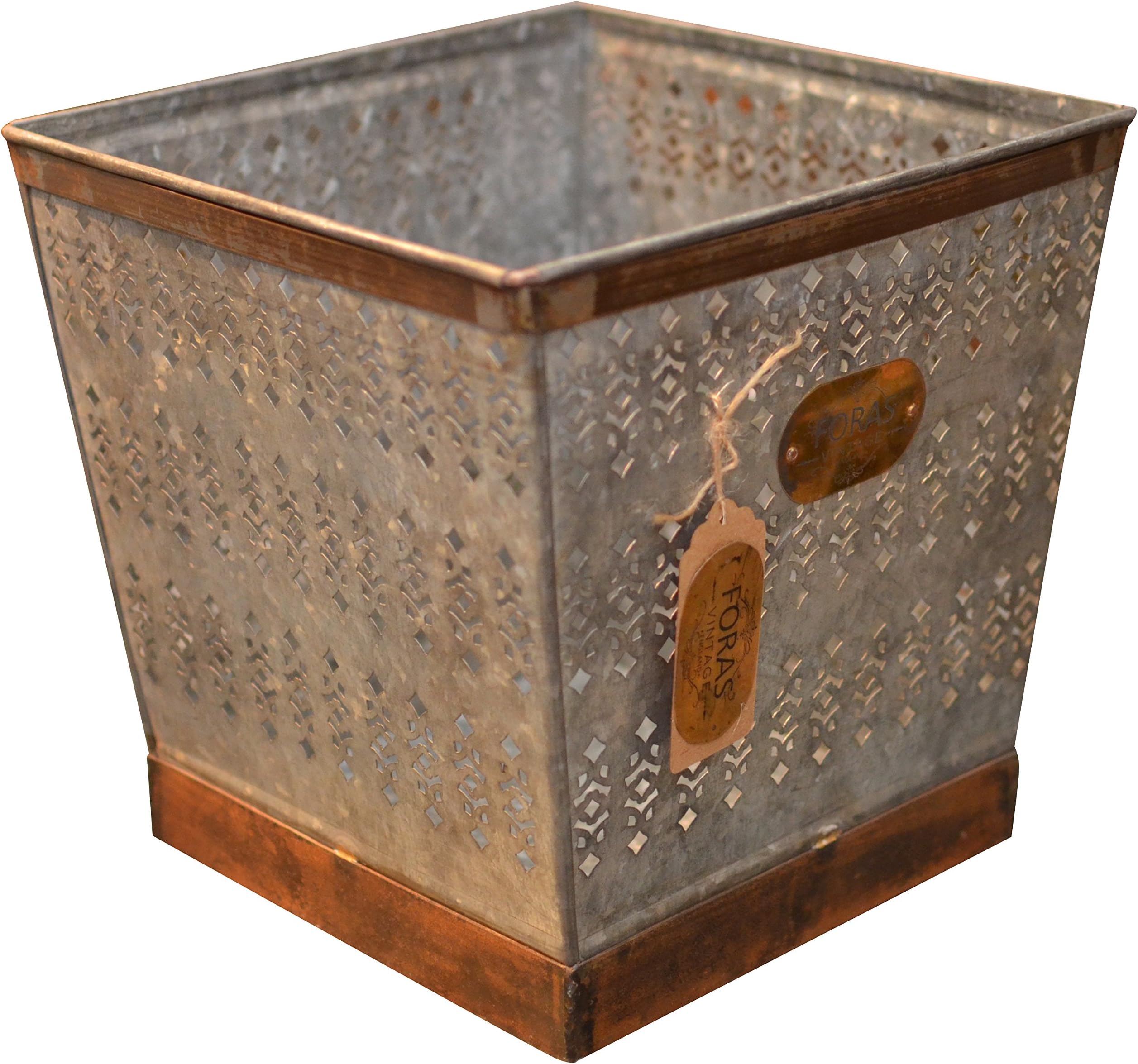 Foras Premium Zinc, Vintage Style Log Basket/Window Box/Planter, Available in 3 sizes
