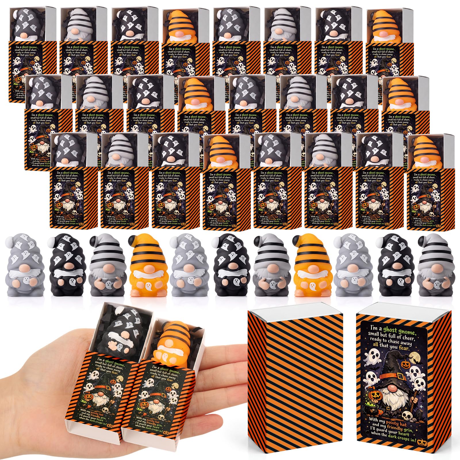 48 Sets Halloween Party Favors Cute Gnome Gifts Bulk Basket Stuffers — image 1