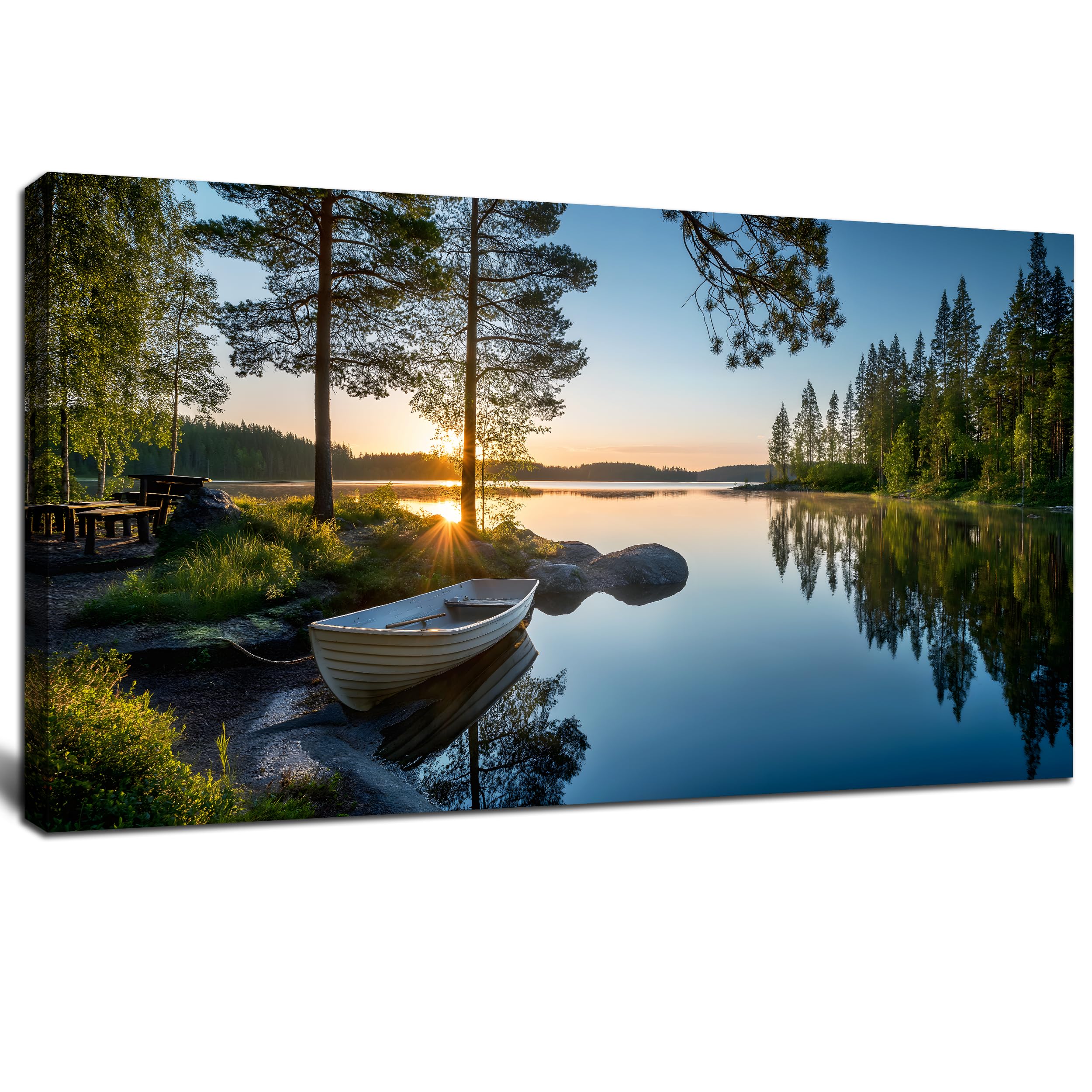Large Green Landscape Canvas Wall Art