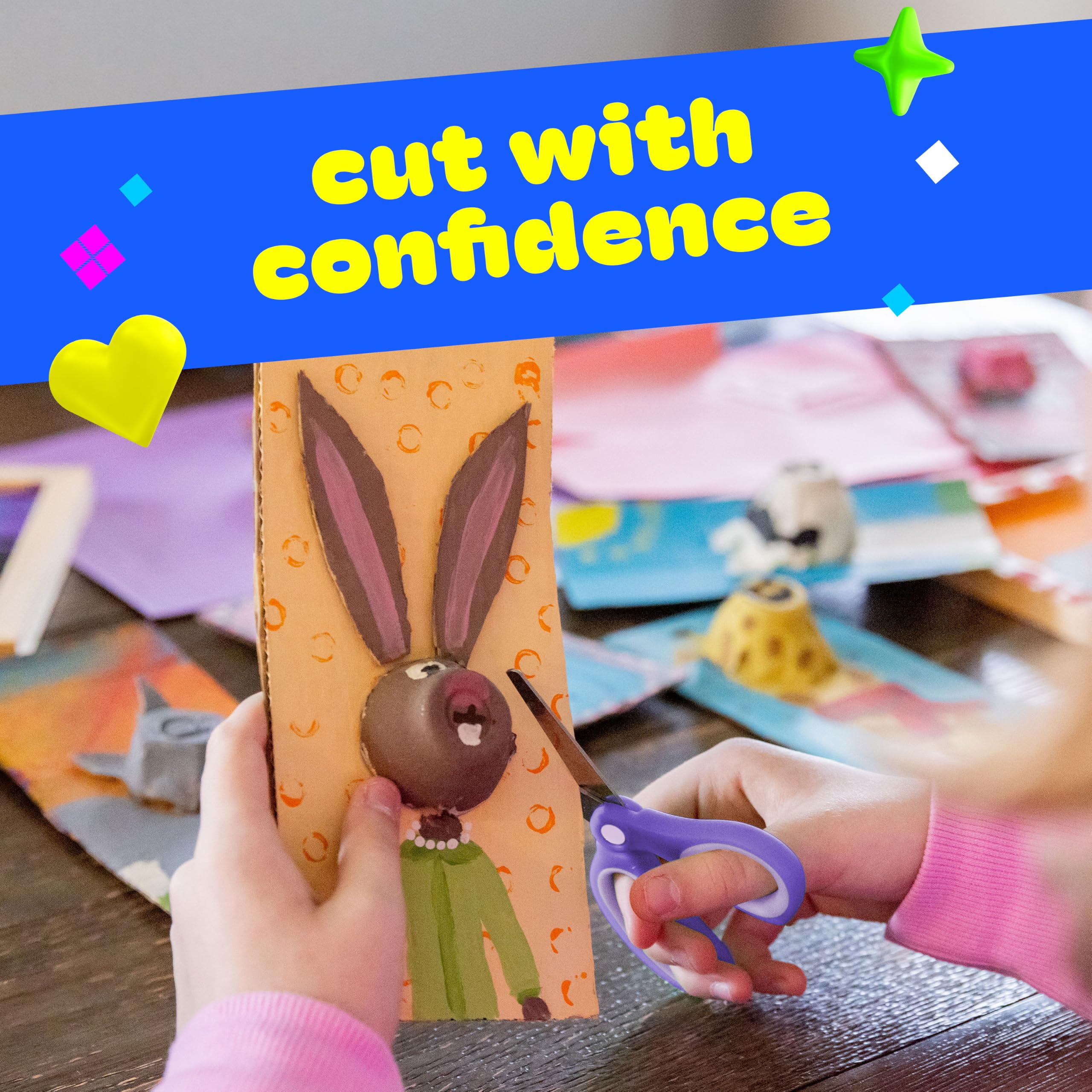 Scotch 12,7 cm weiche stumpfe Kinderschere, Violett, 12 Stück, ideal für Schulbedarf und Klassenzimmer-Projekte
