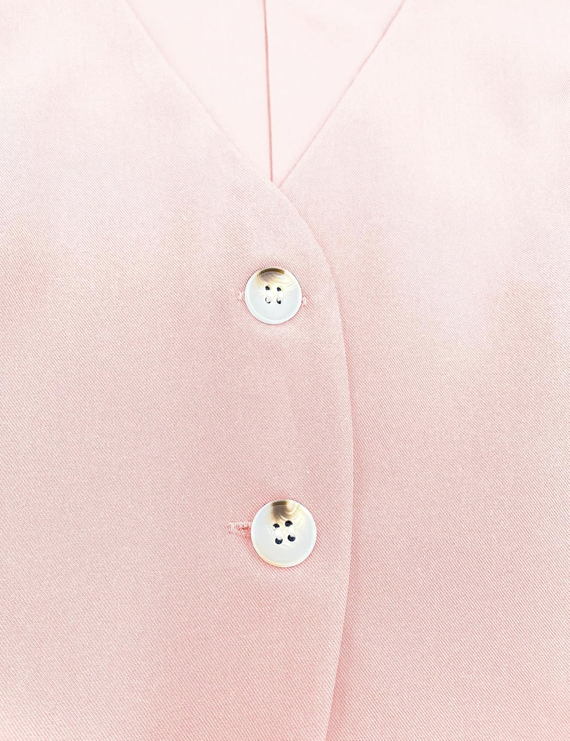 Fallorchid Womens Business Button Sleeveless V Neck Vest Fully Lined Suit Jacket Waistcoat - Image 3